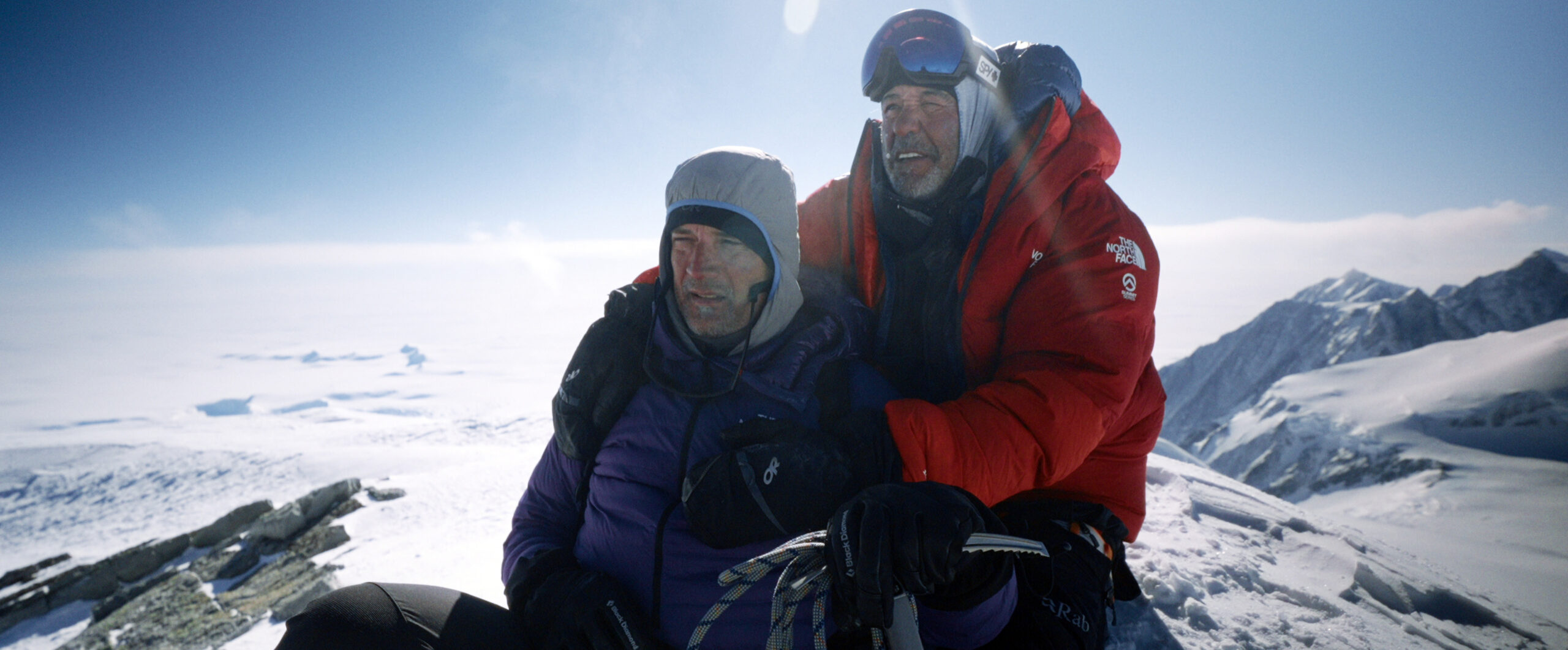 John Leonard and Todd Hoffman mountain climbing in 