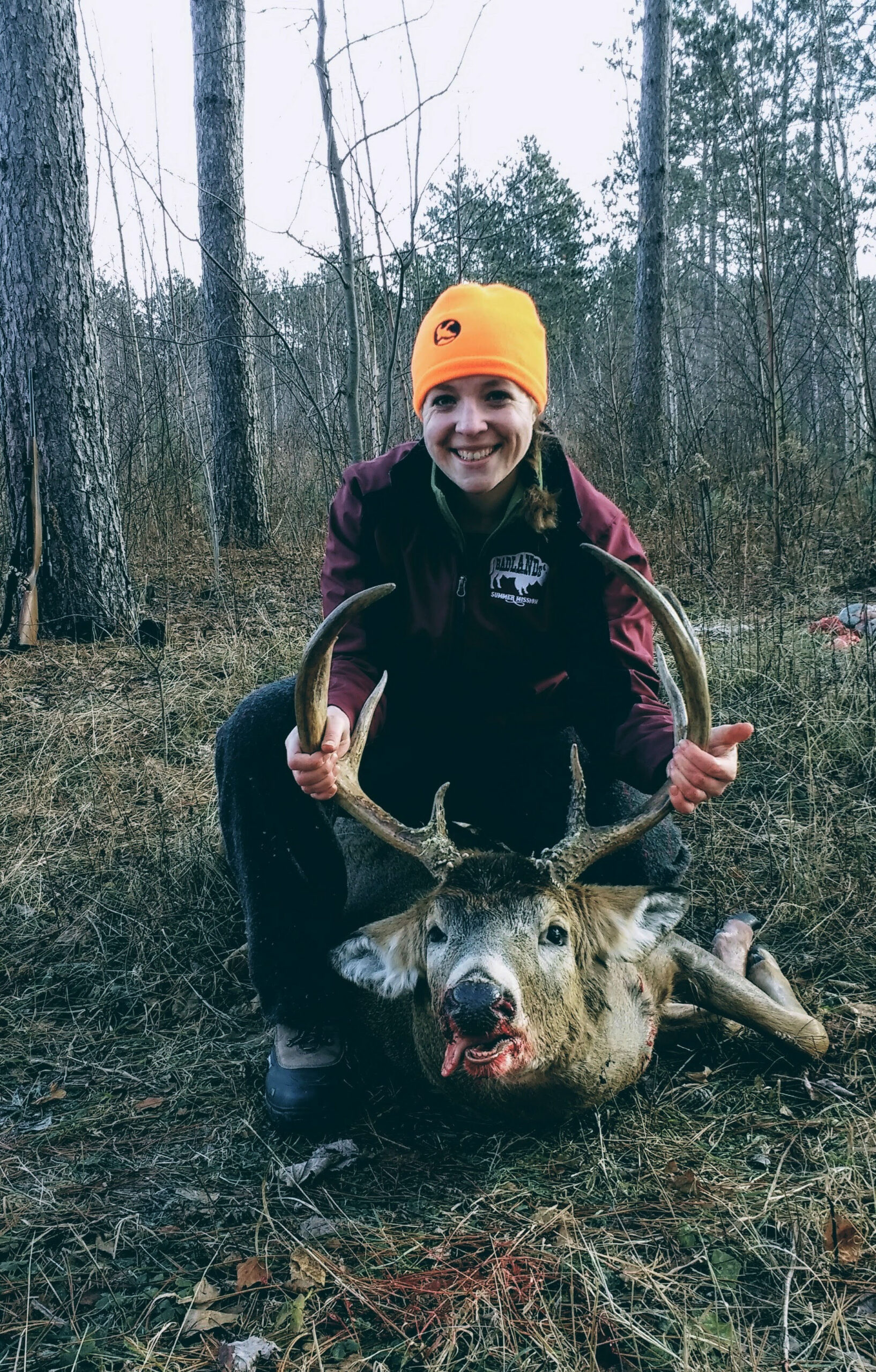 Rebecca Holman tagged an eight-point buck about five years ago as she was walking back to her tree stand from her car where she locked her keys inside