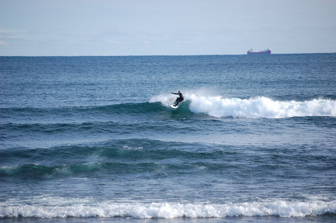 A person catching a wave