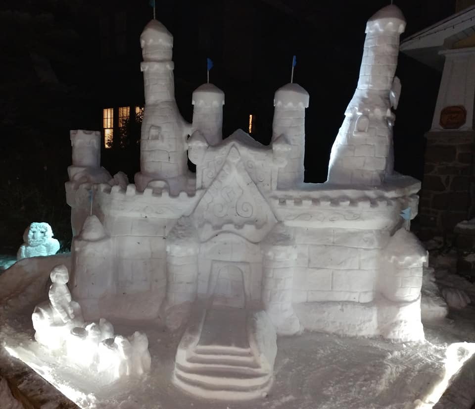 A sculpture of a castle was one of Jef Schobert's 2021 creations.