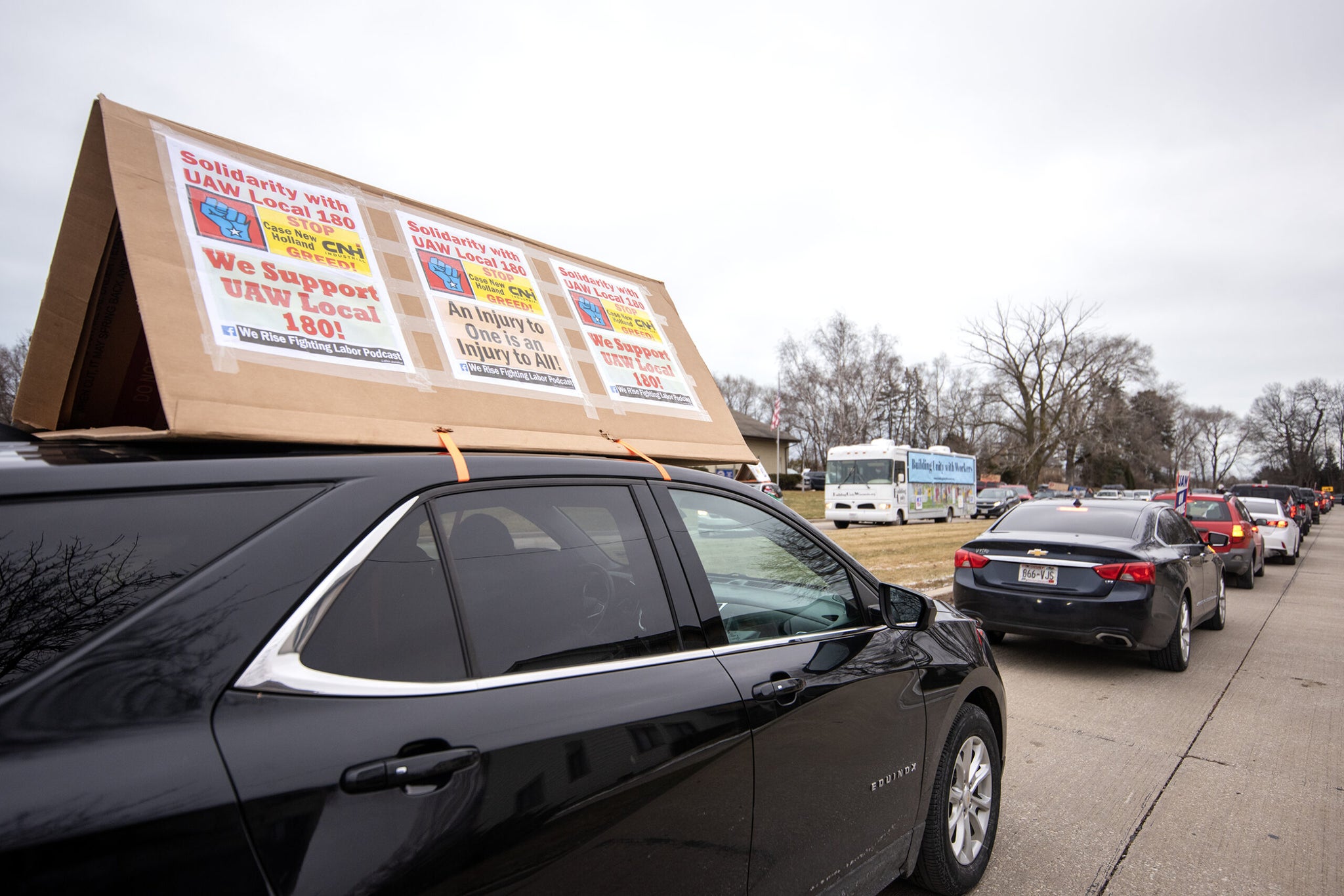 'I'm not giving up' Racine union holds solidarity event as strike at
