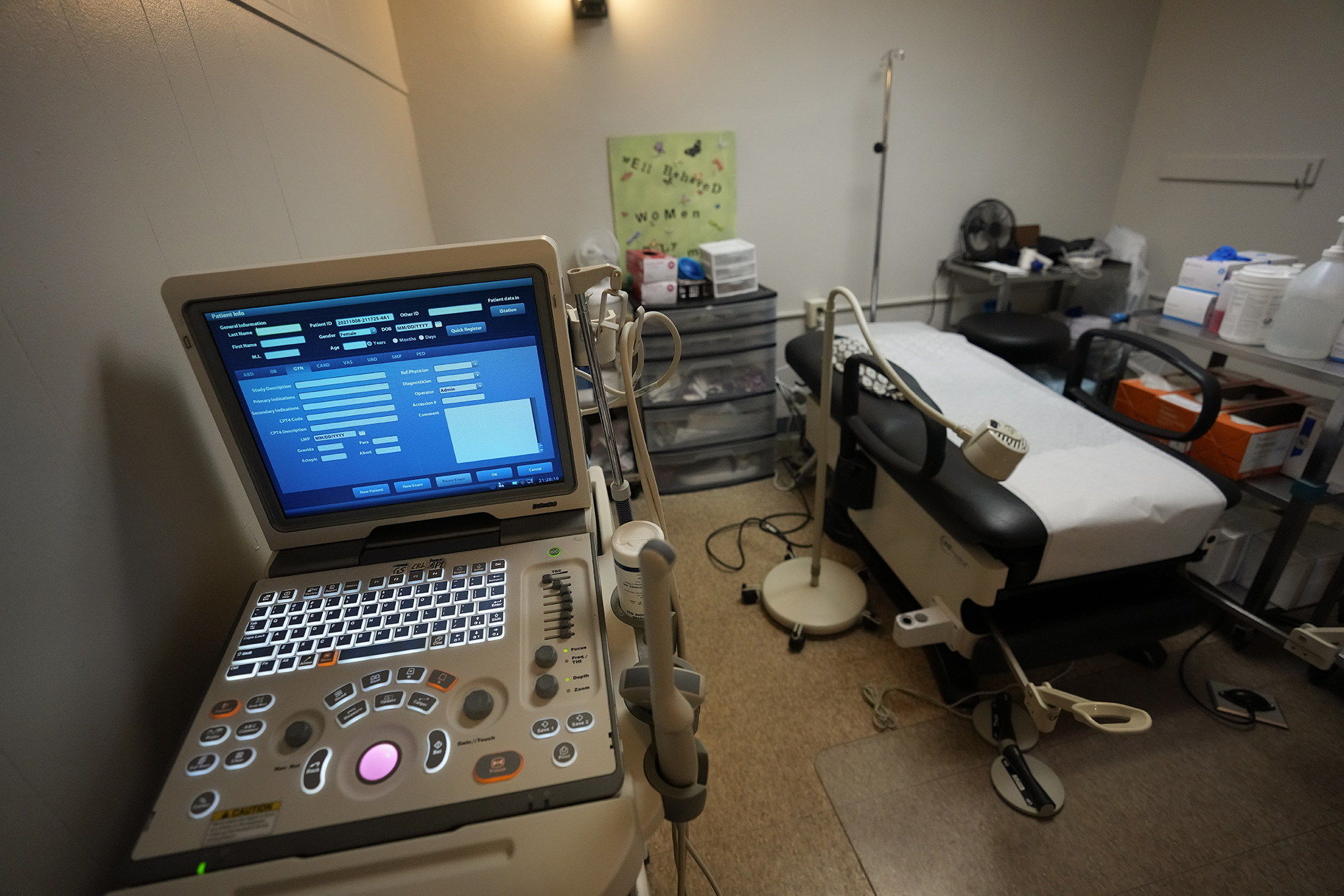 A room at a medical clinic where abortions are performed