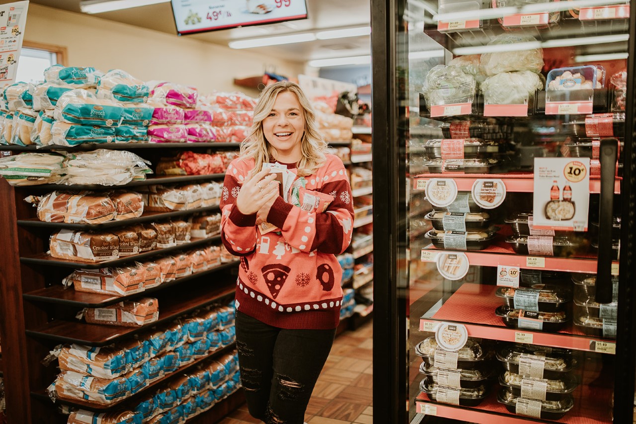 Cassandra Berger poses inside a Kwik Trip