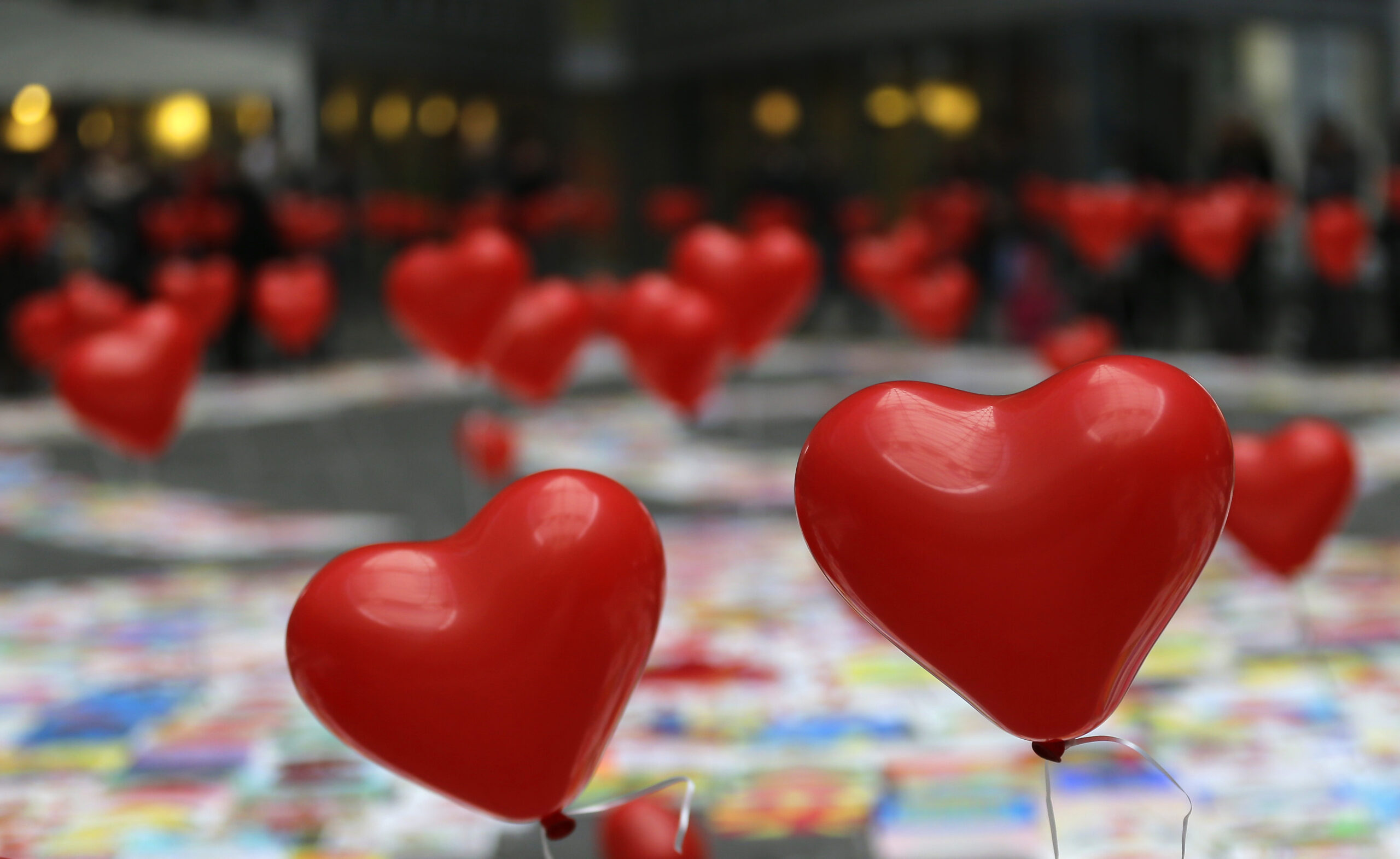 heart-shaped balloons