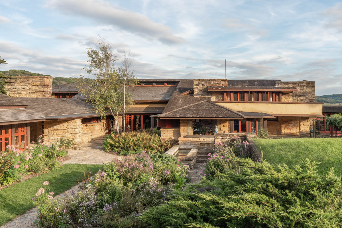 A photo of the buildings at Taliesin in Spring Green