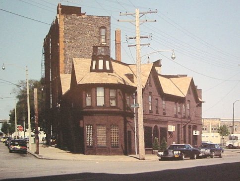 Archived photo of Milwaukee's Wreck Room Saloon, a brick building on a street corner