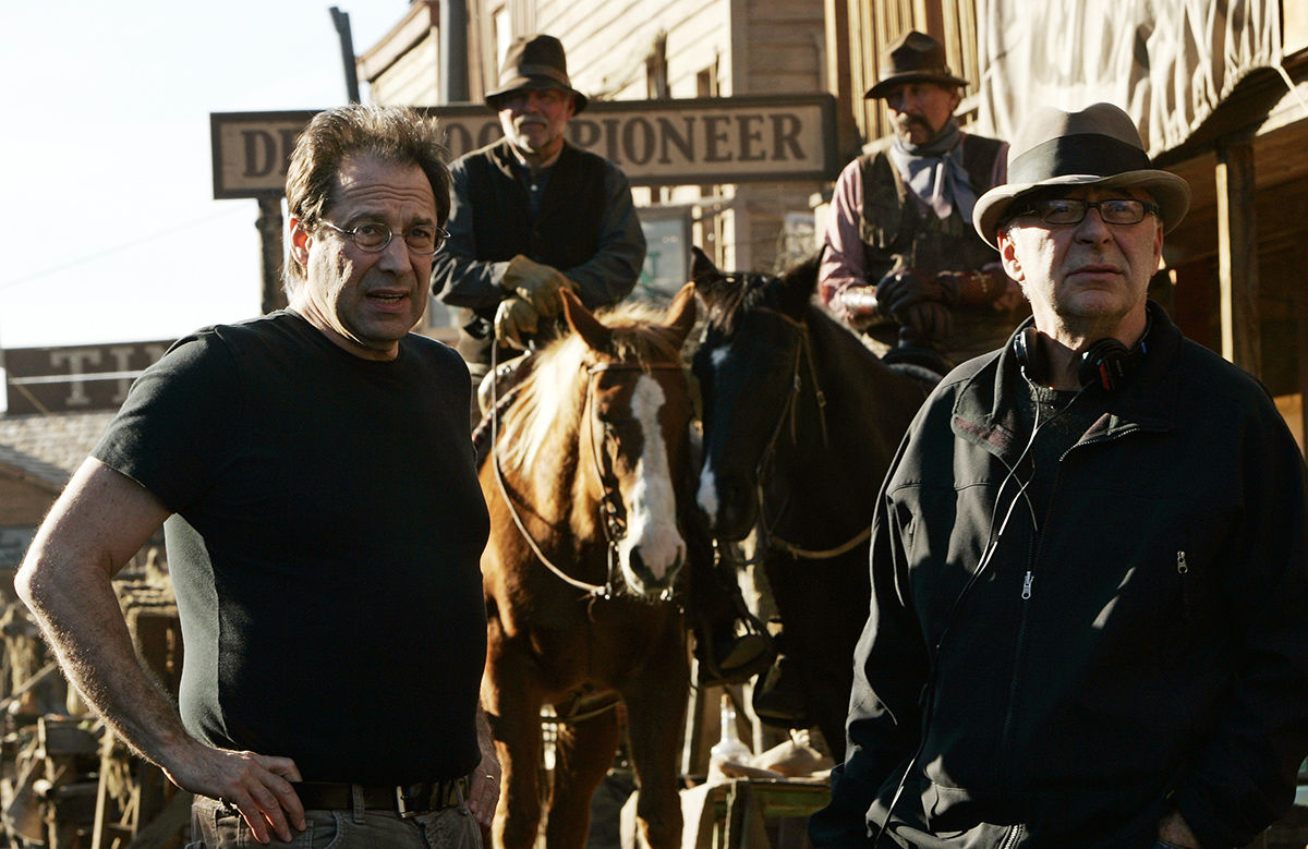 David Milch on the set of HBO's Deadwood