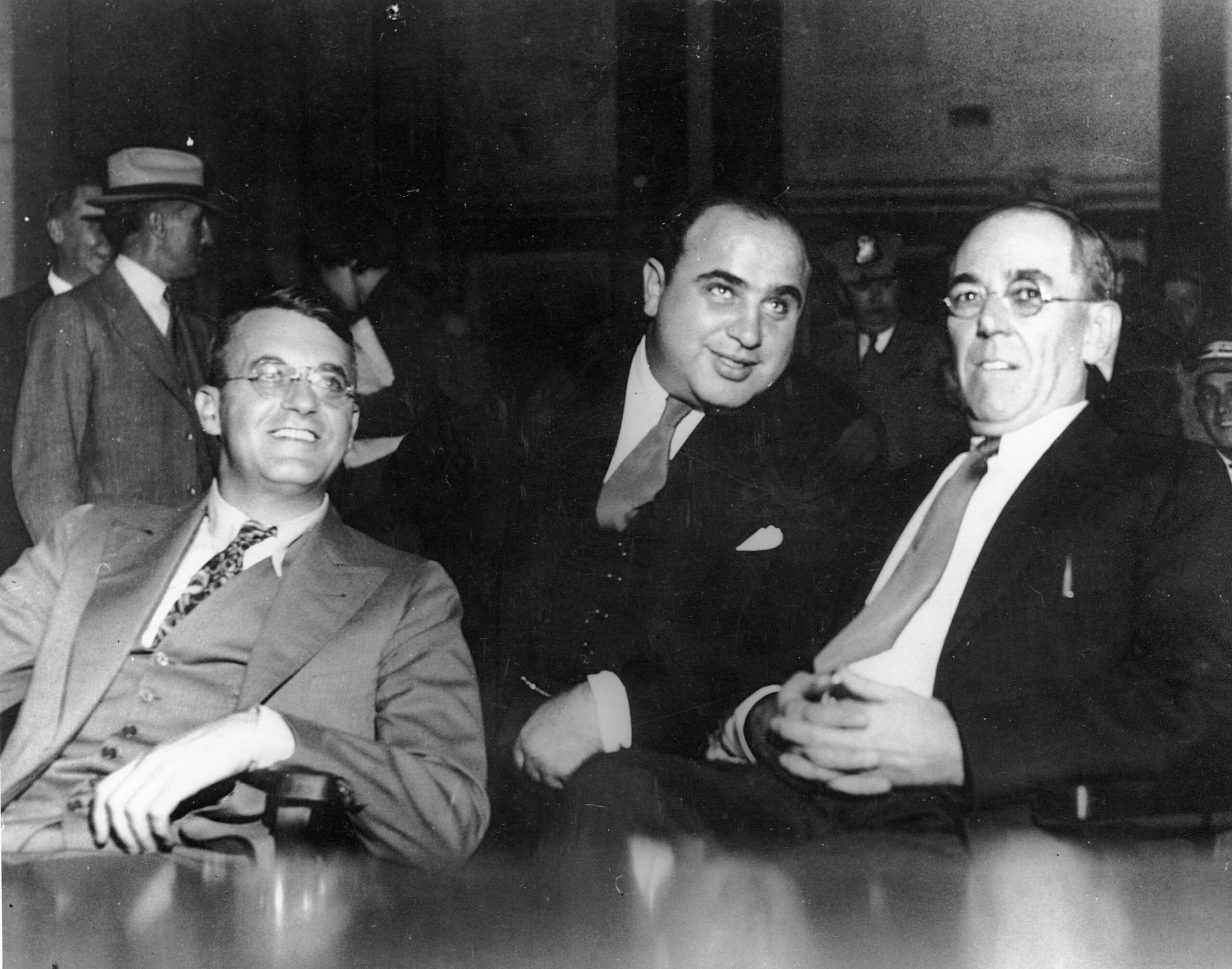 Al Capone seen in federal court in Chicago