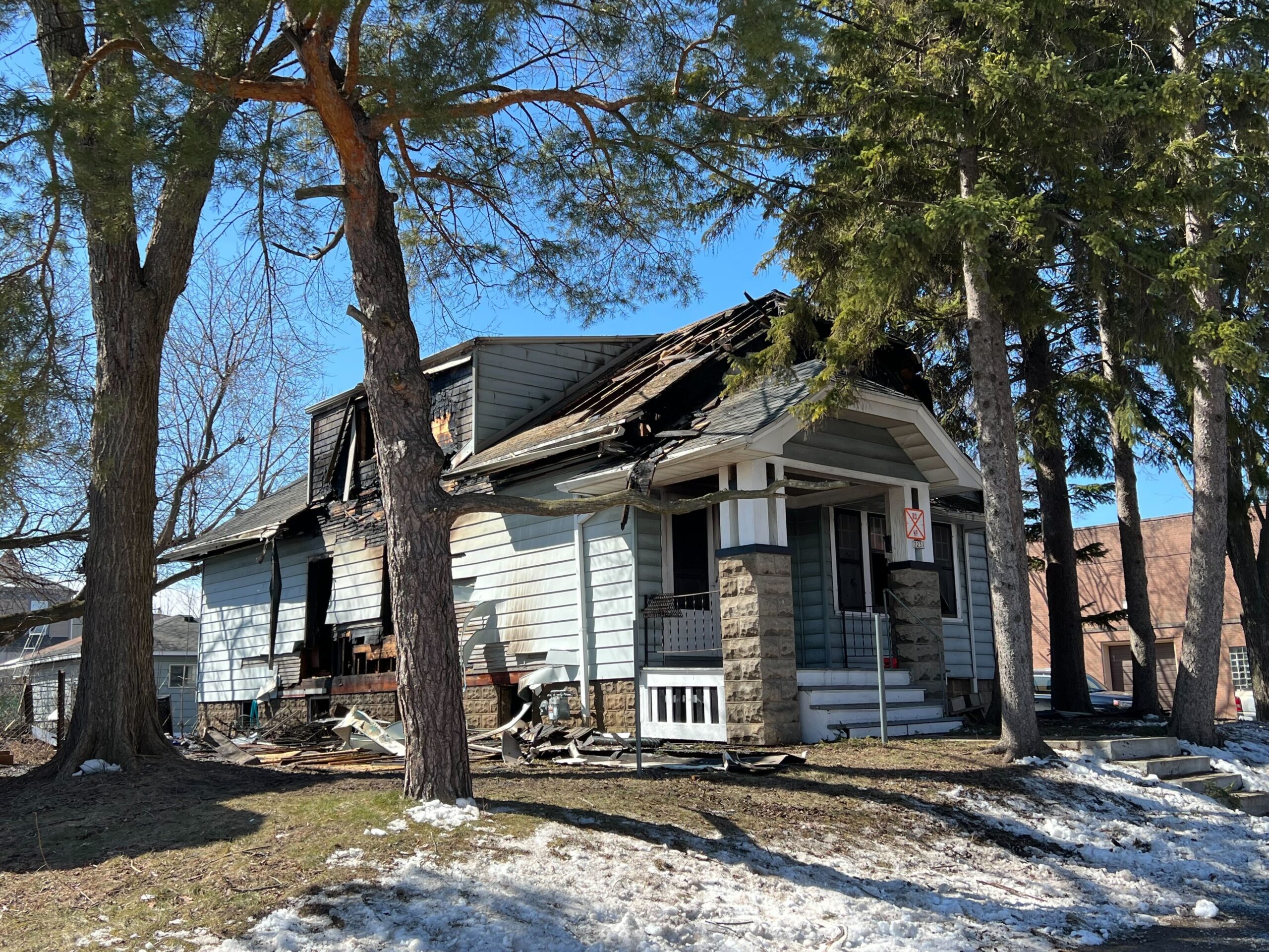 house with fire damage