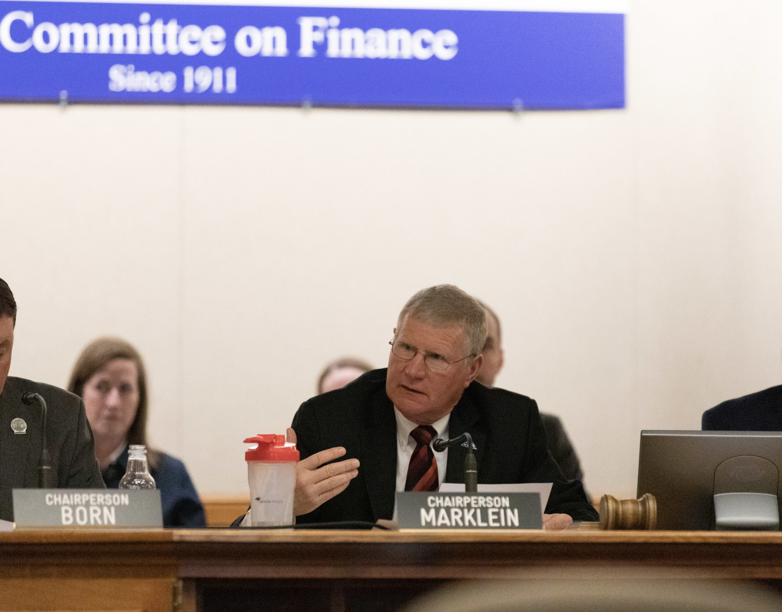 Sen. Howard Marklein, R-Spring Green, chairs a public hearing of the Joint Finance Committee