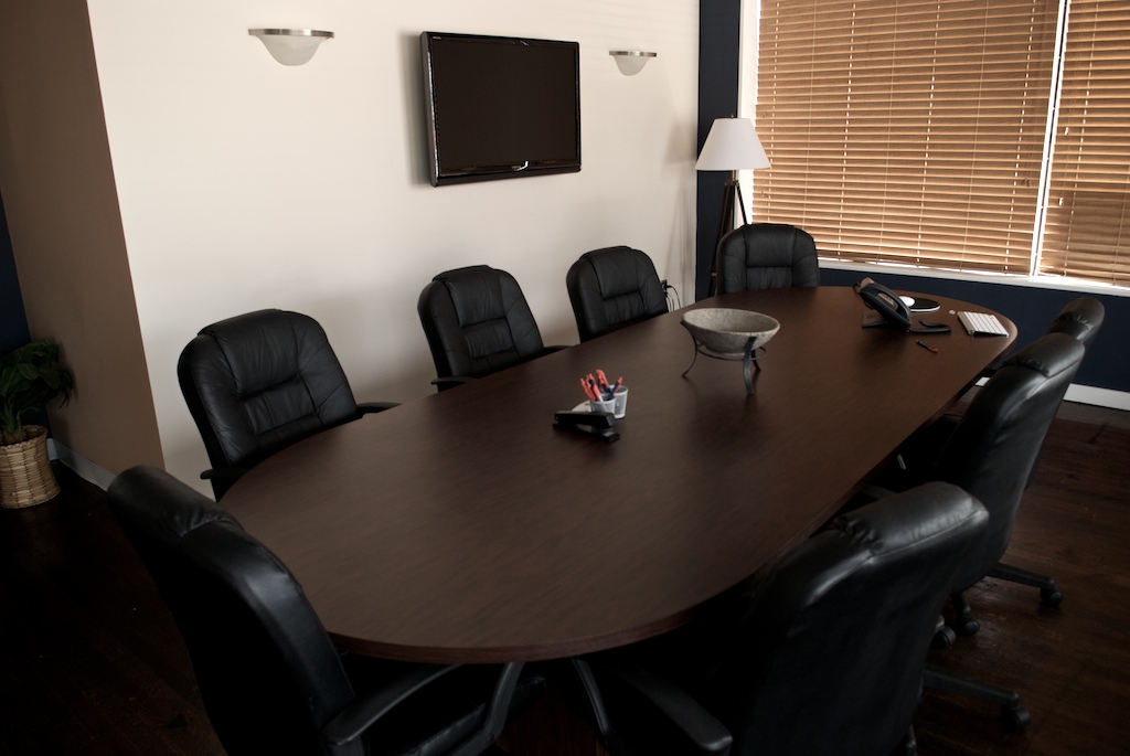 An empty conference room