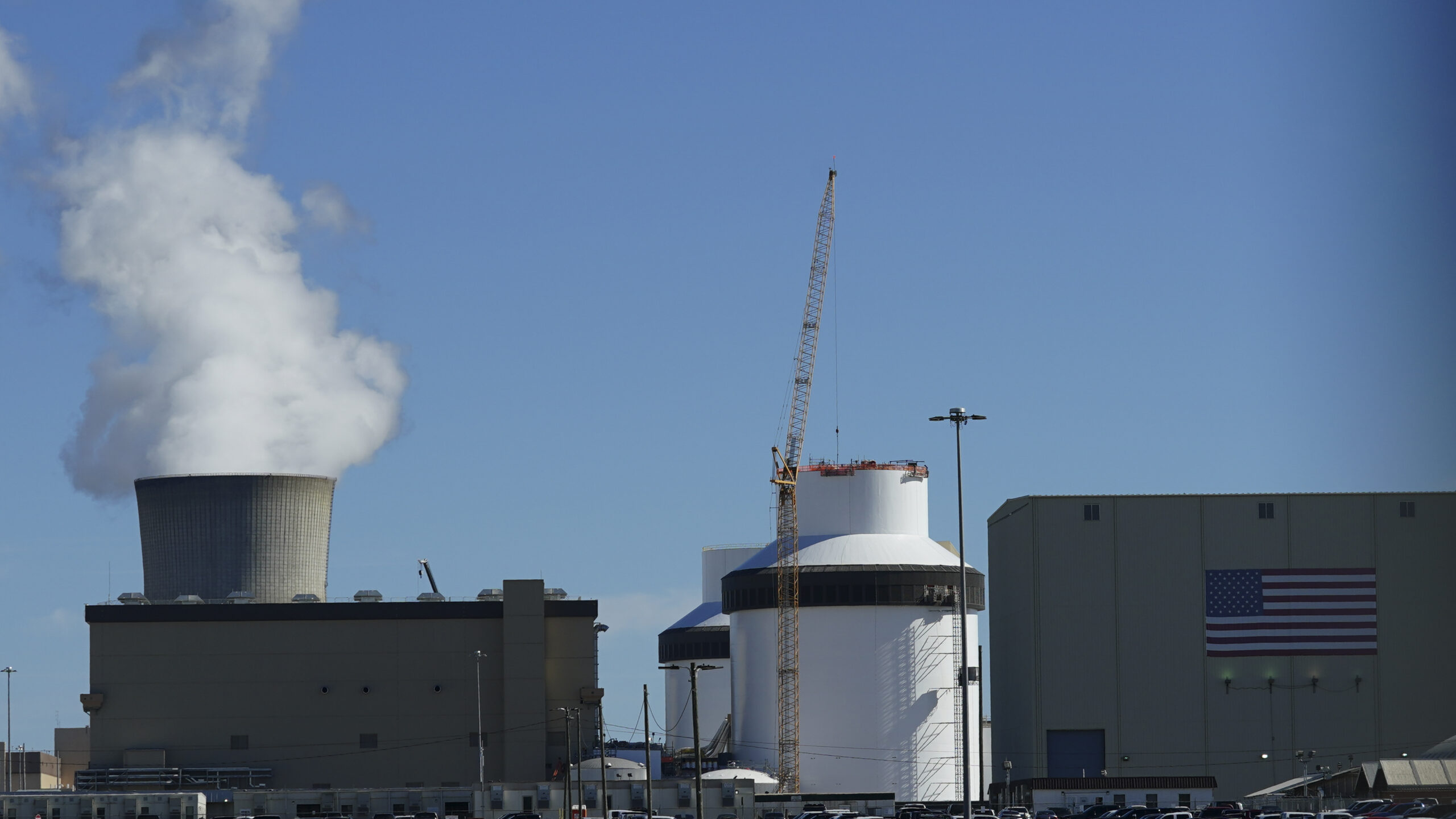 Reactor No. 3 and it's cooling tower stands at Georgia Power Co.'s Plant Vogtle nuclear power plant