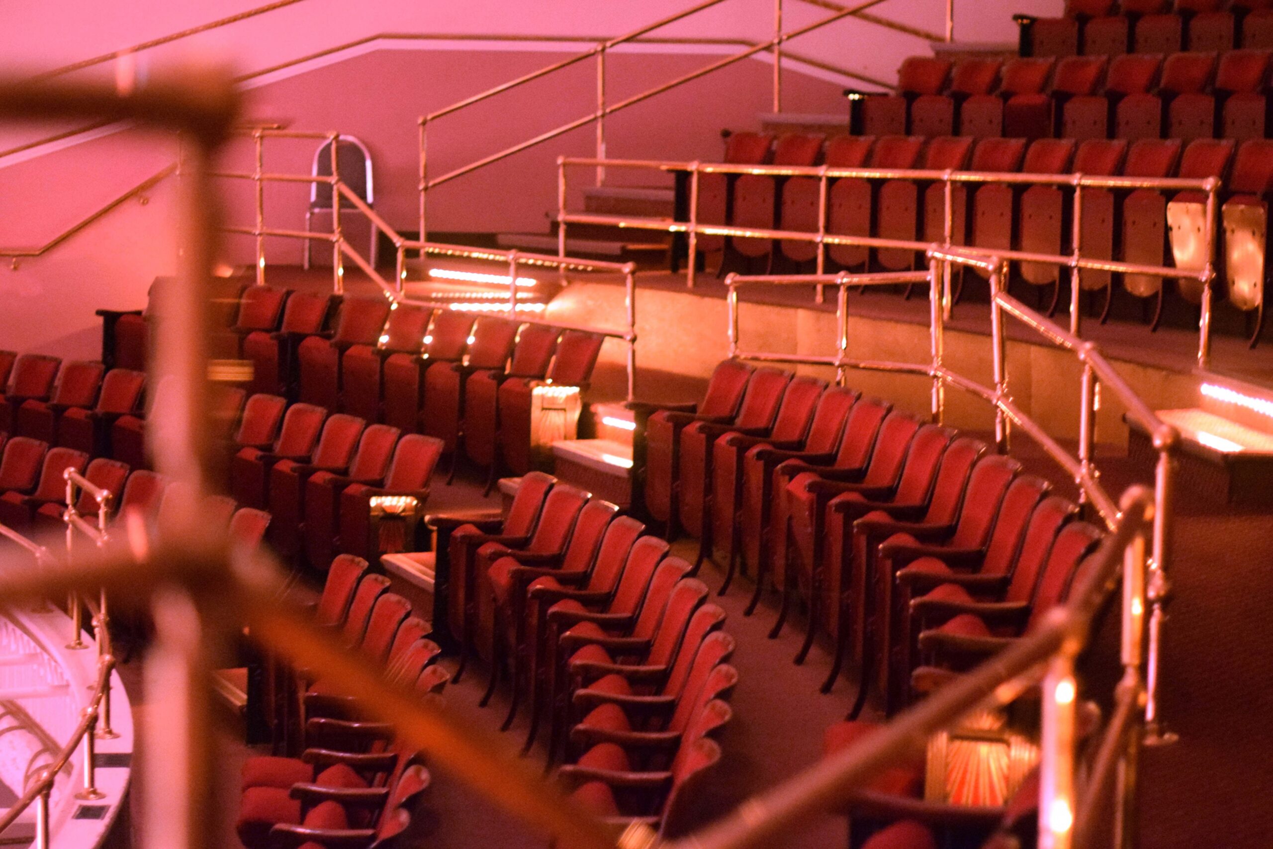 empty seats in the Belle Mehus Auditorium