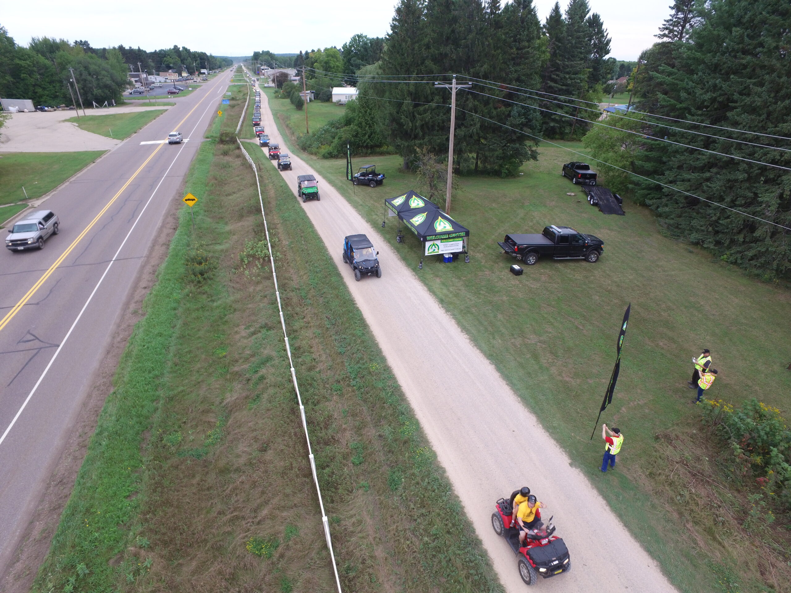 UTV operators ride along Nicolet Trail in Oconto County