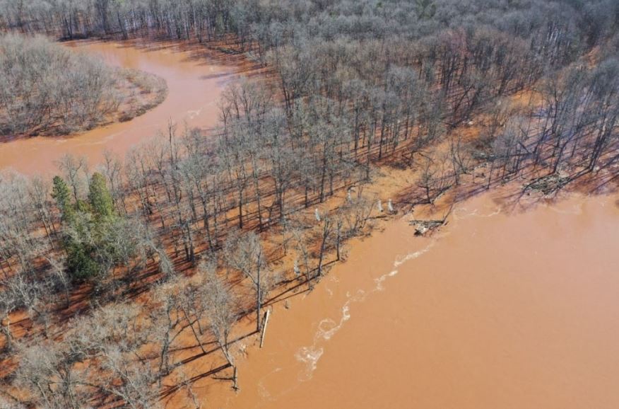 Spring flooding on the Bad River