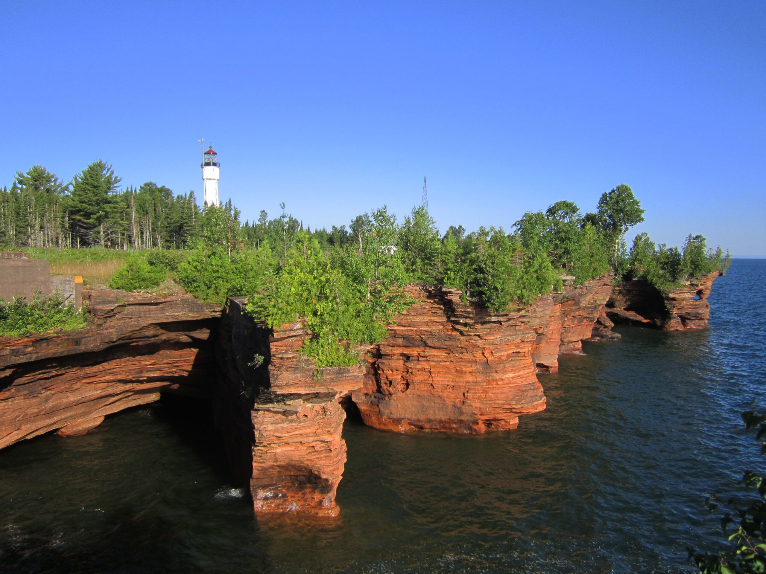 A View Of The Devils Island Light within the Apostle Islands National Lakeshore