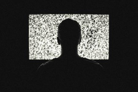 Person watching TV