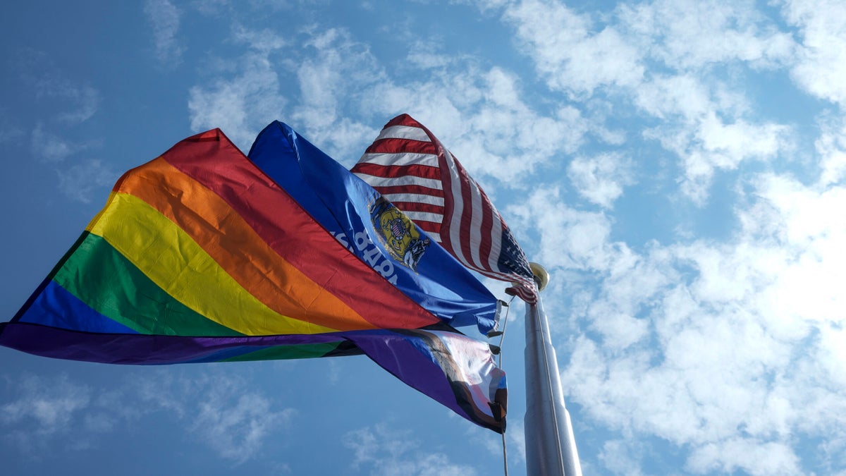 Gov. Tony Evers marked the beginning of Pride Month by raising the Pride Flag at the state Capitol.