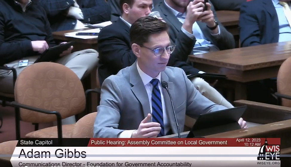 Adam Gibbs identified himself to lawmakers as a "visiting fellow" of the Opportunity Solutions Project, the lobbying arm of the Foundation for Government Accountability
