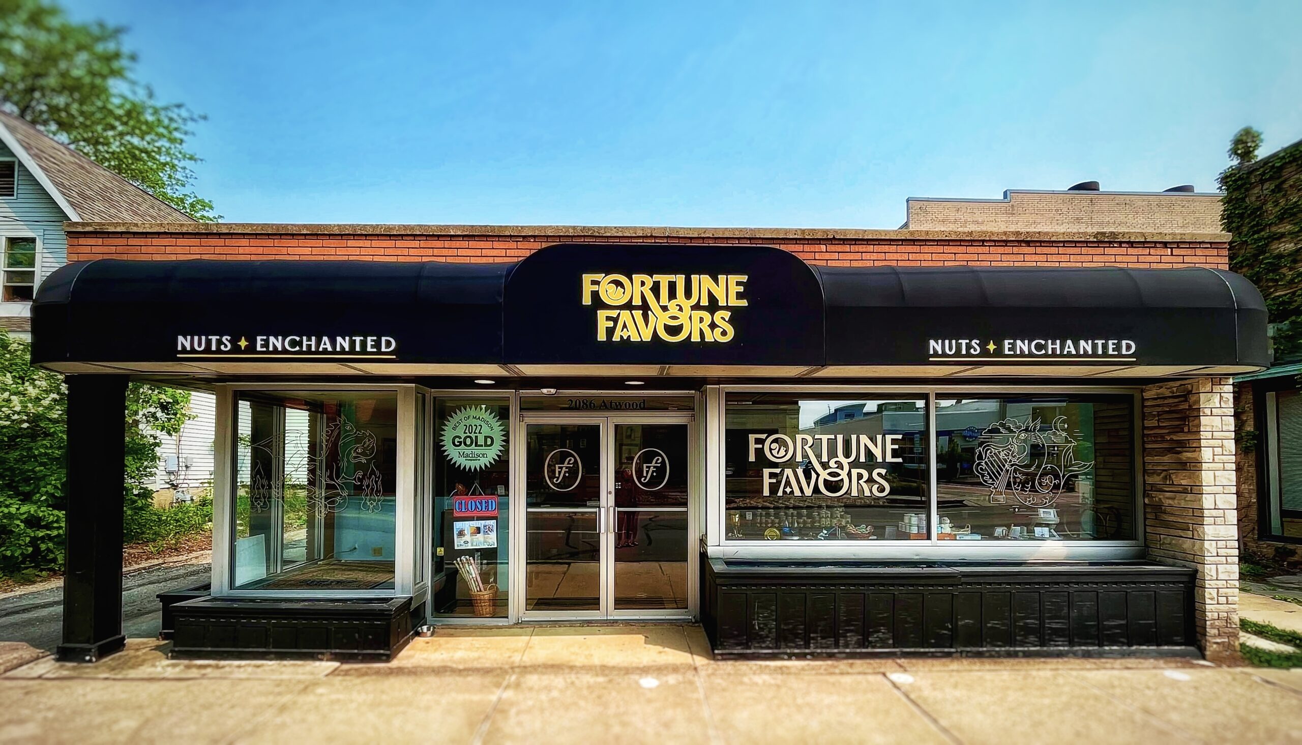 The flagship retail location of Fortune Favors is located on Atwood Avenue in Madison.