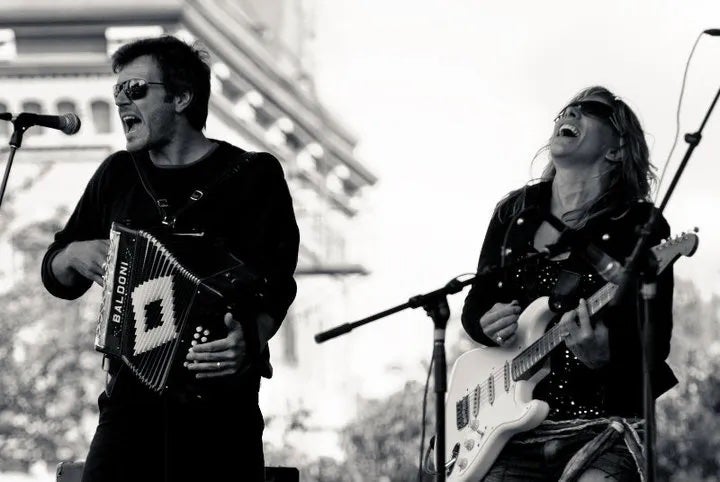 Danny and Michelle Jerabek performing on stage