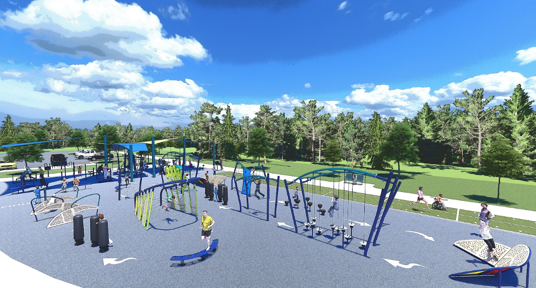 a rendering of a park
