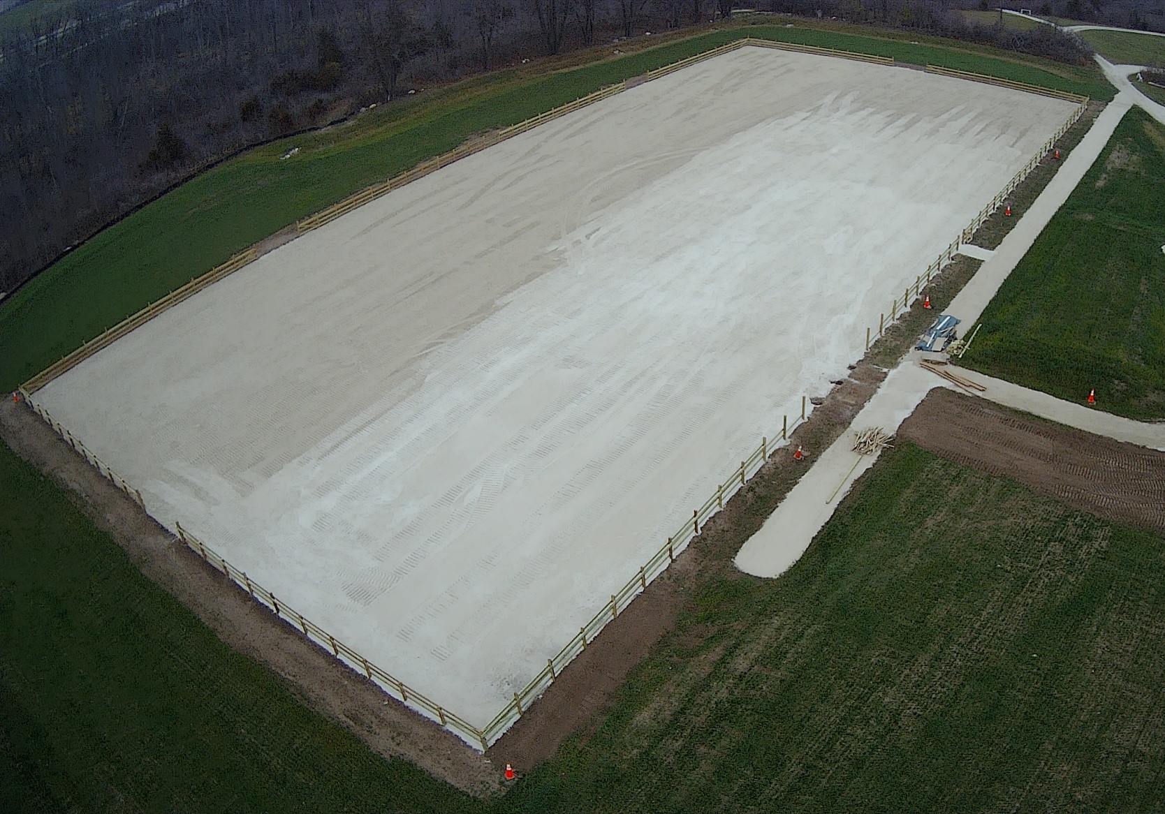 The new arena built for horse-drawn carriage driving at the Wade House Historic Site.