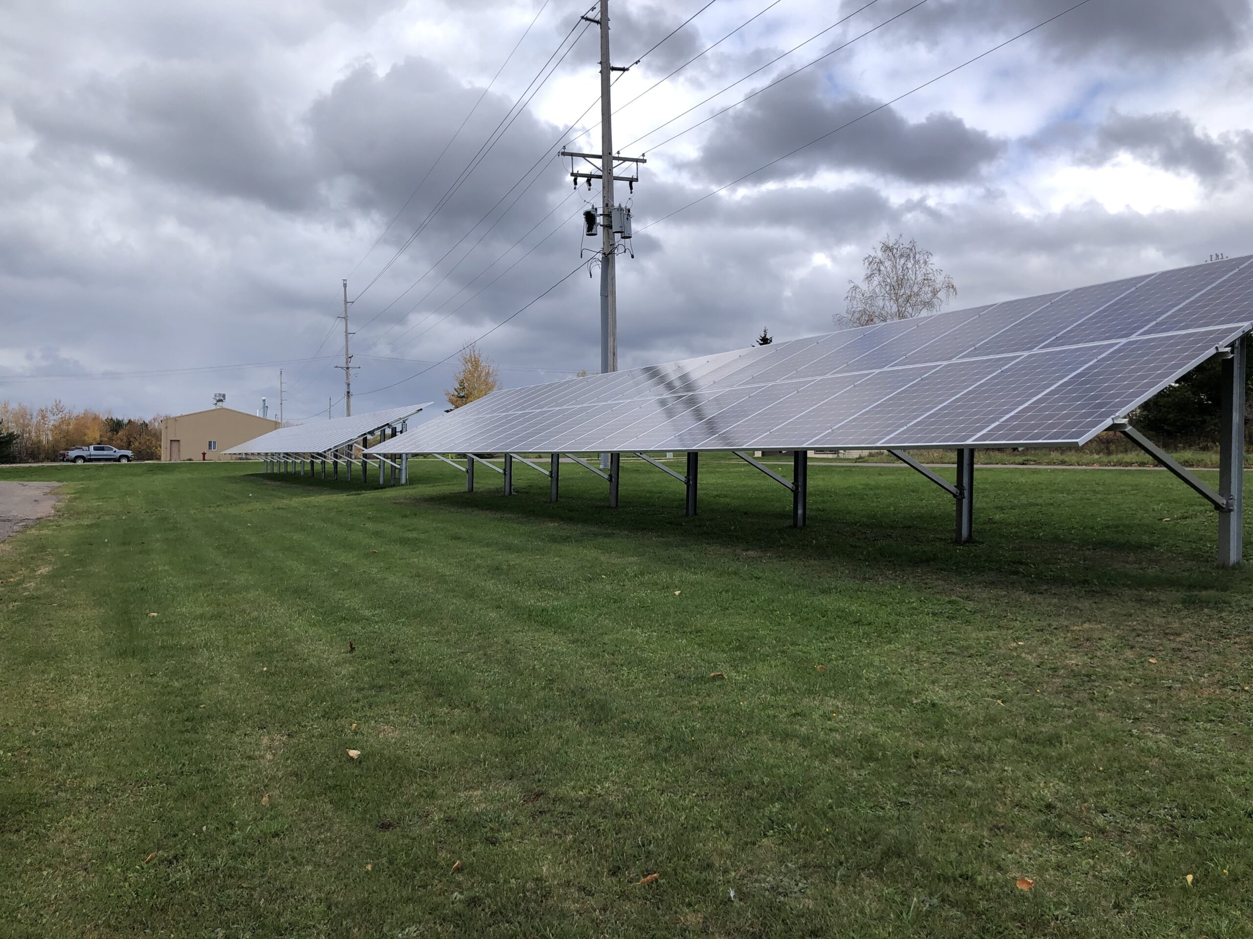 Solar panels at Bayfield County highway garage