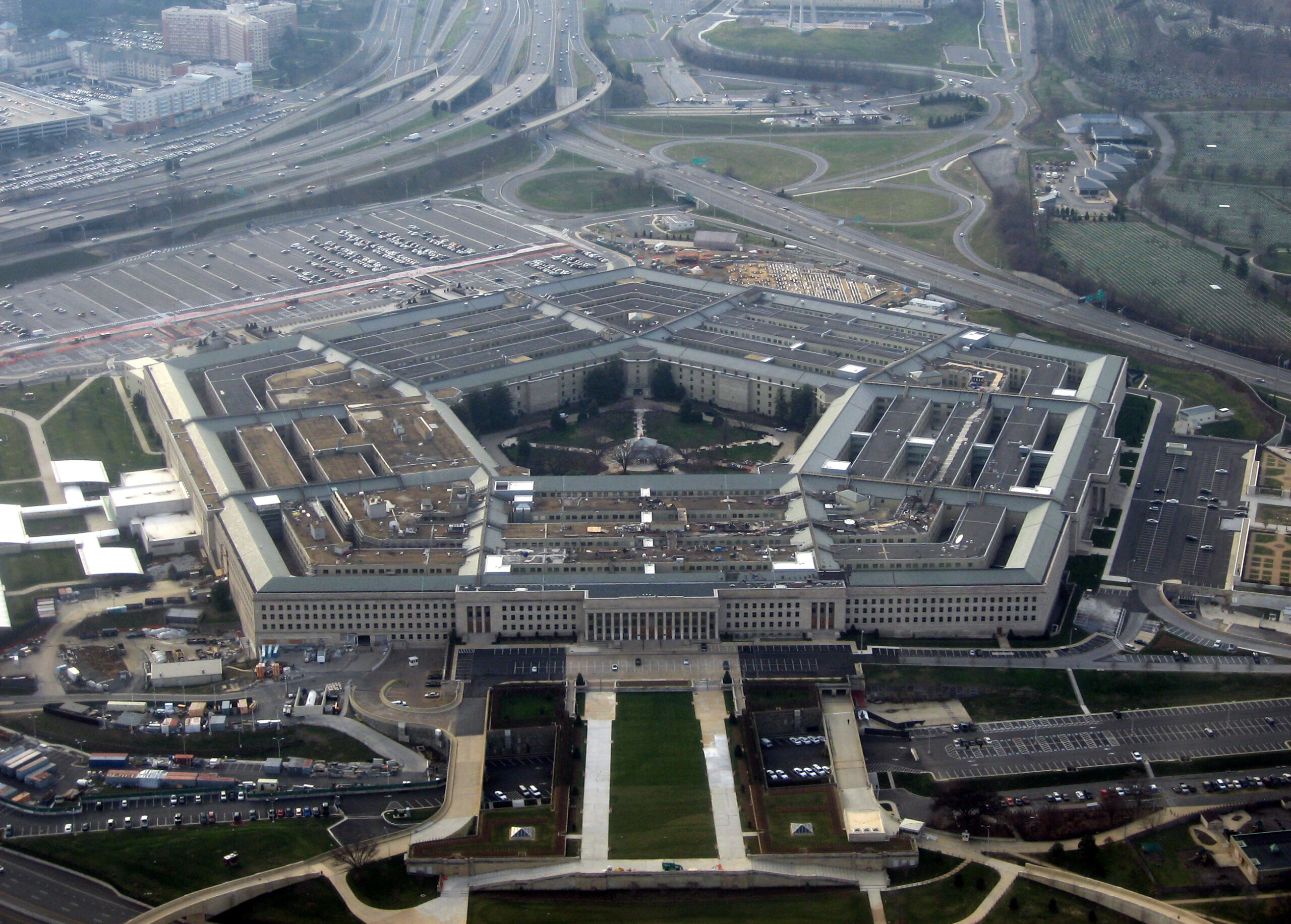 Arial view of the Pentagon