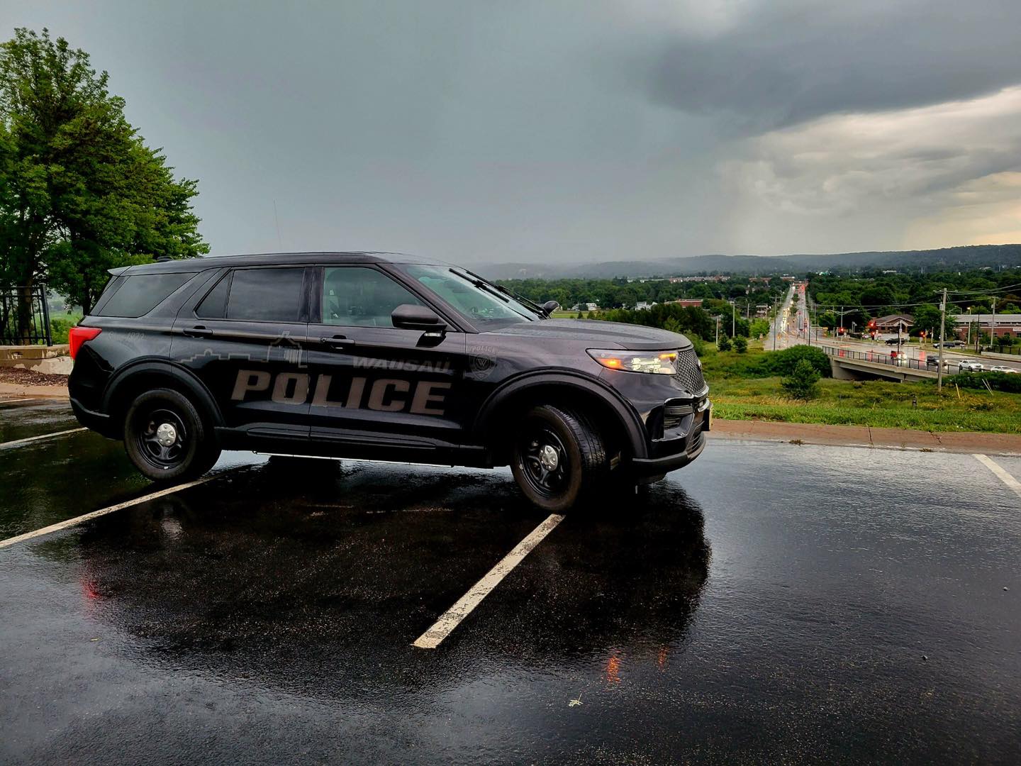 A Wausau Police vehicle parked in a parking lot