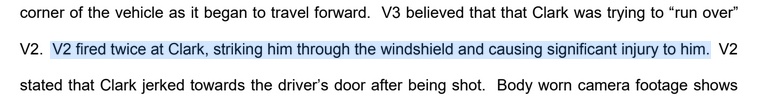 An Oshkosh police officer that shot a man in the head after he allegedly drove toward officers is identified as “Victim 2” in charging documents.