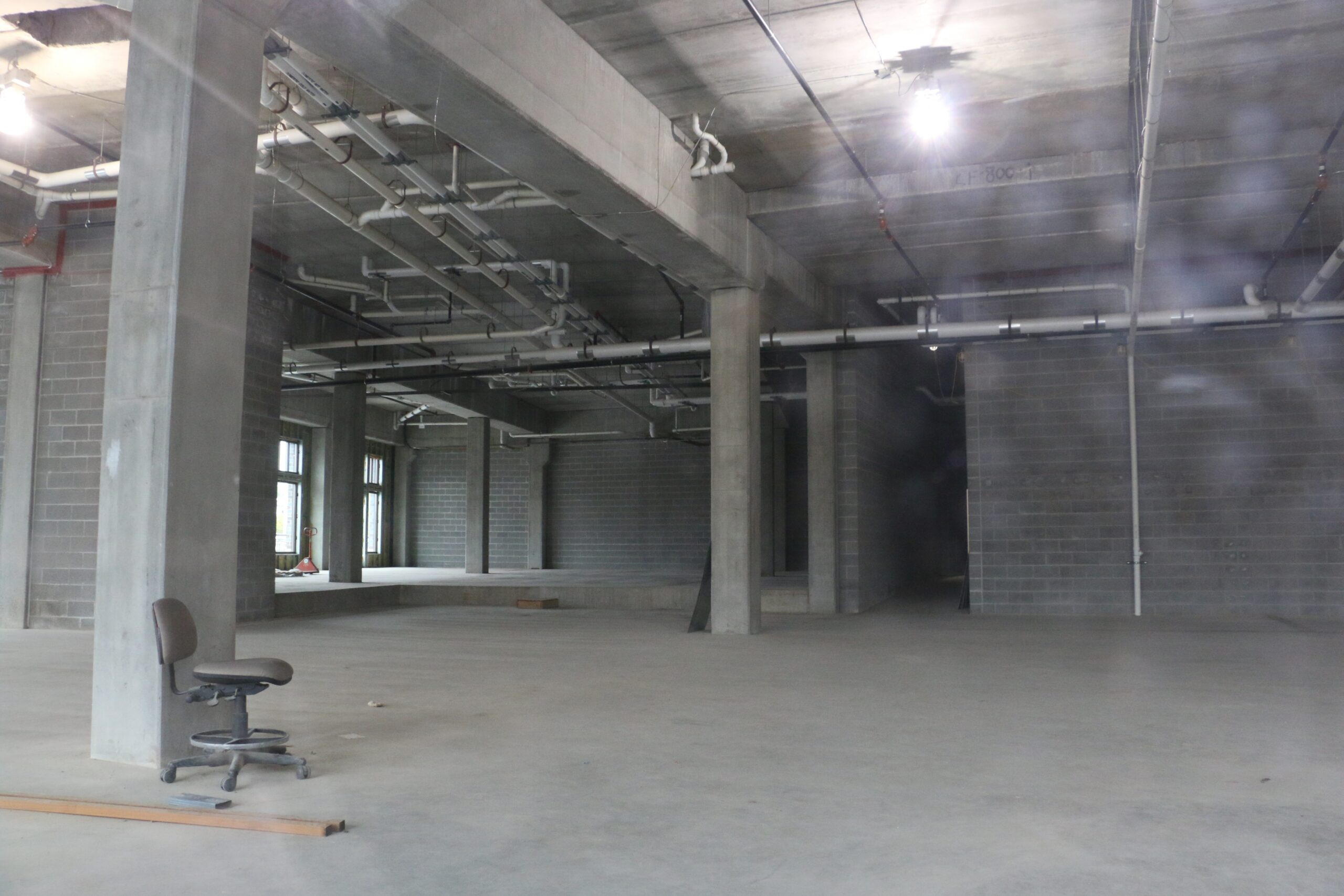 Empty Foxconn building interior