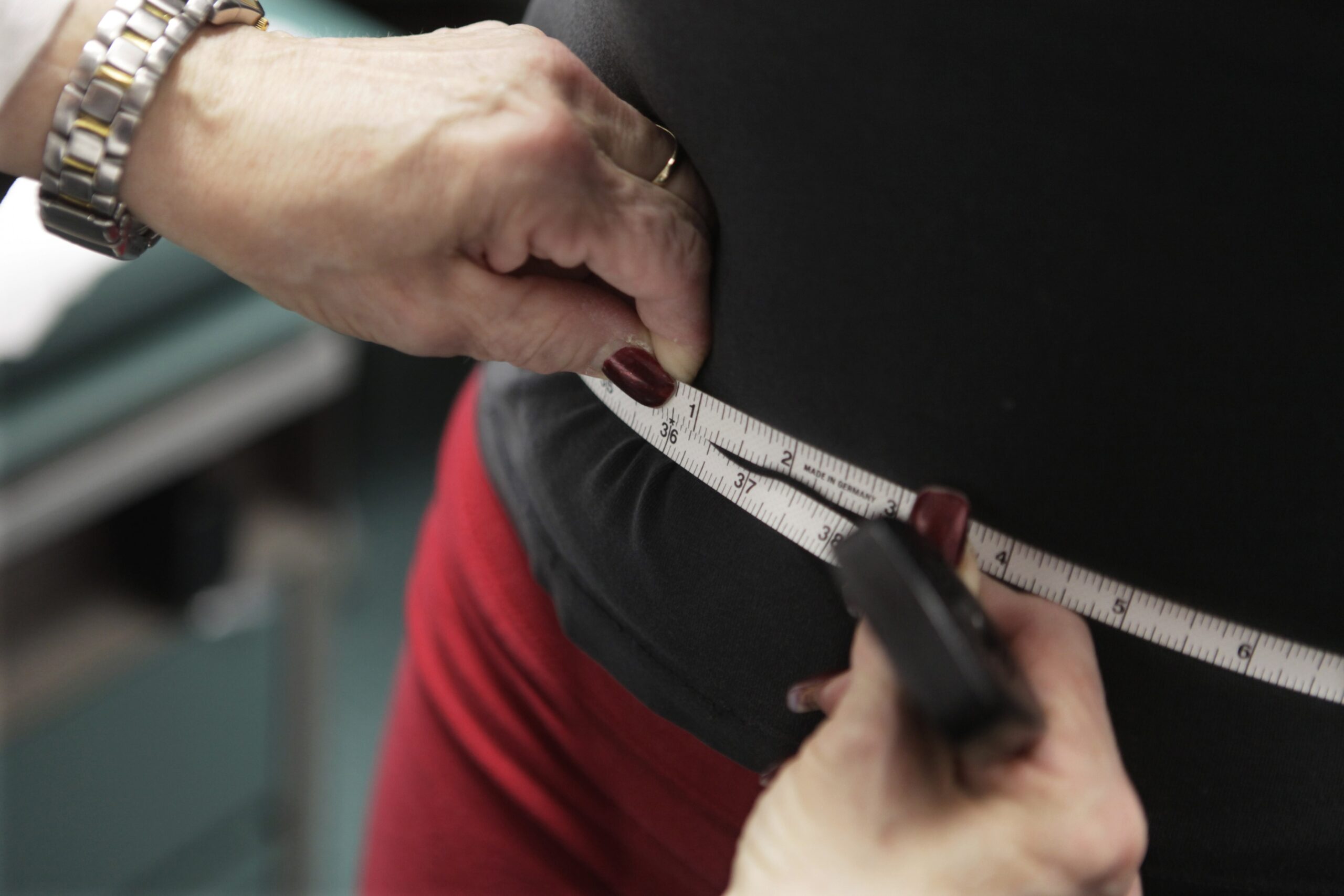 a waist is measured to prevent obesity