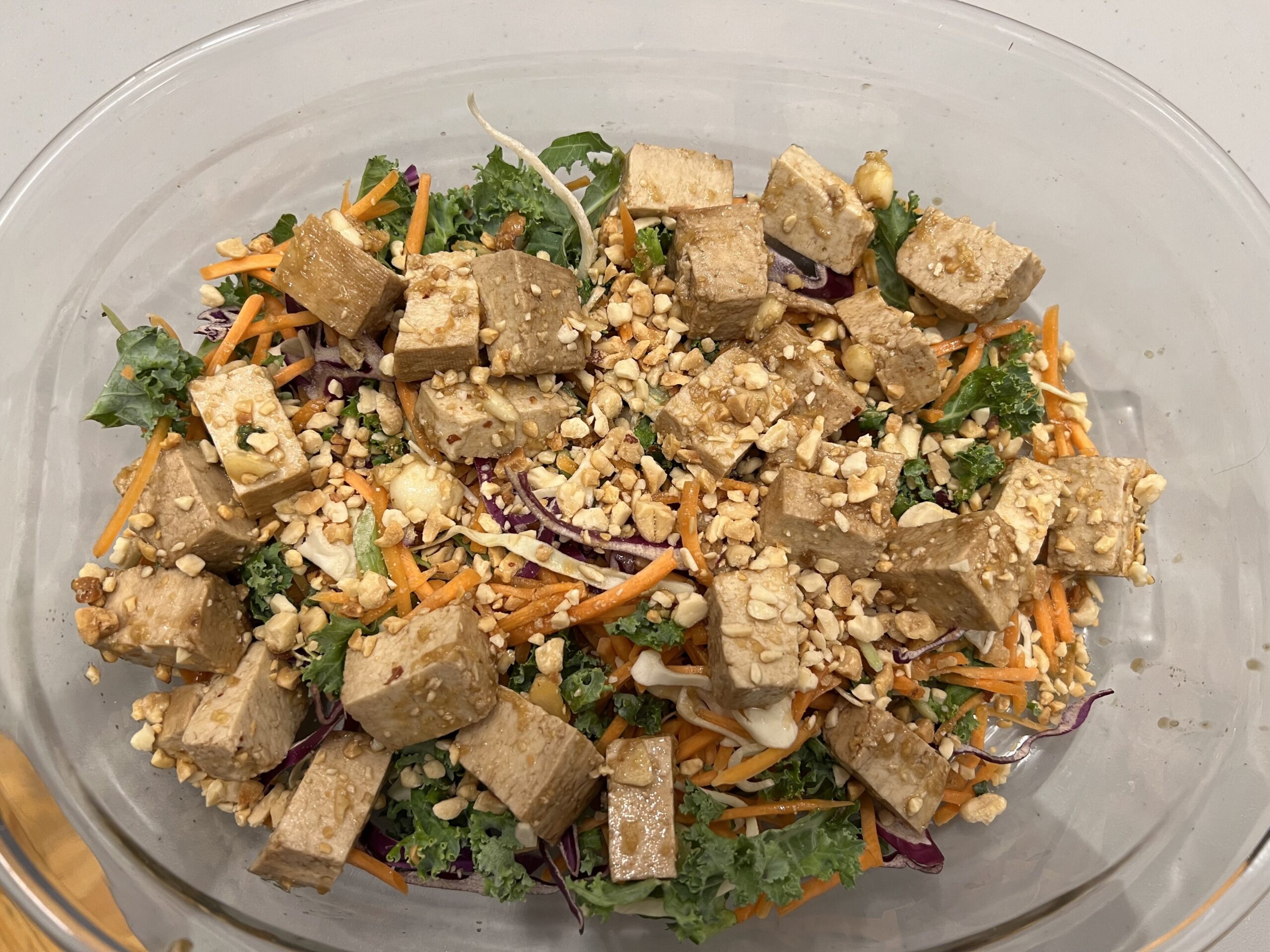 Tofu Salad with Mixed Greens