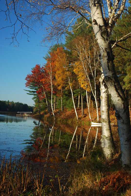 fall colors, canoe, wisconsin