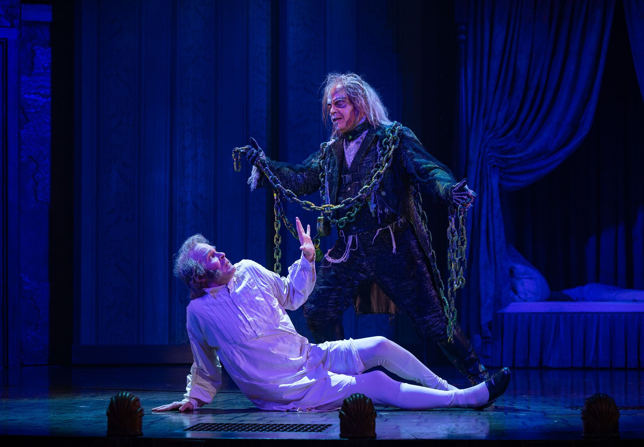 Matt Daniels and Mark Corkins in Milwaukee Repertory Theater's "A Christmas Carol."