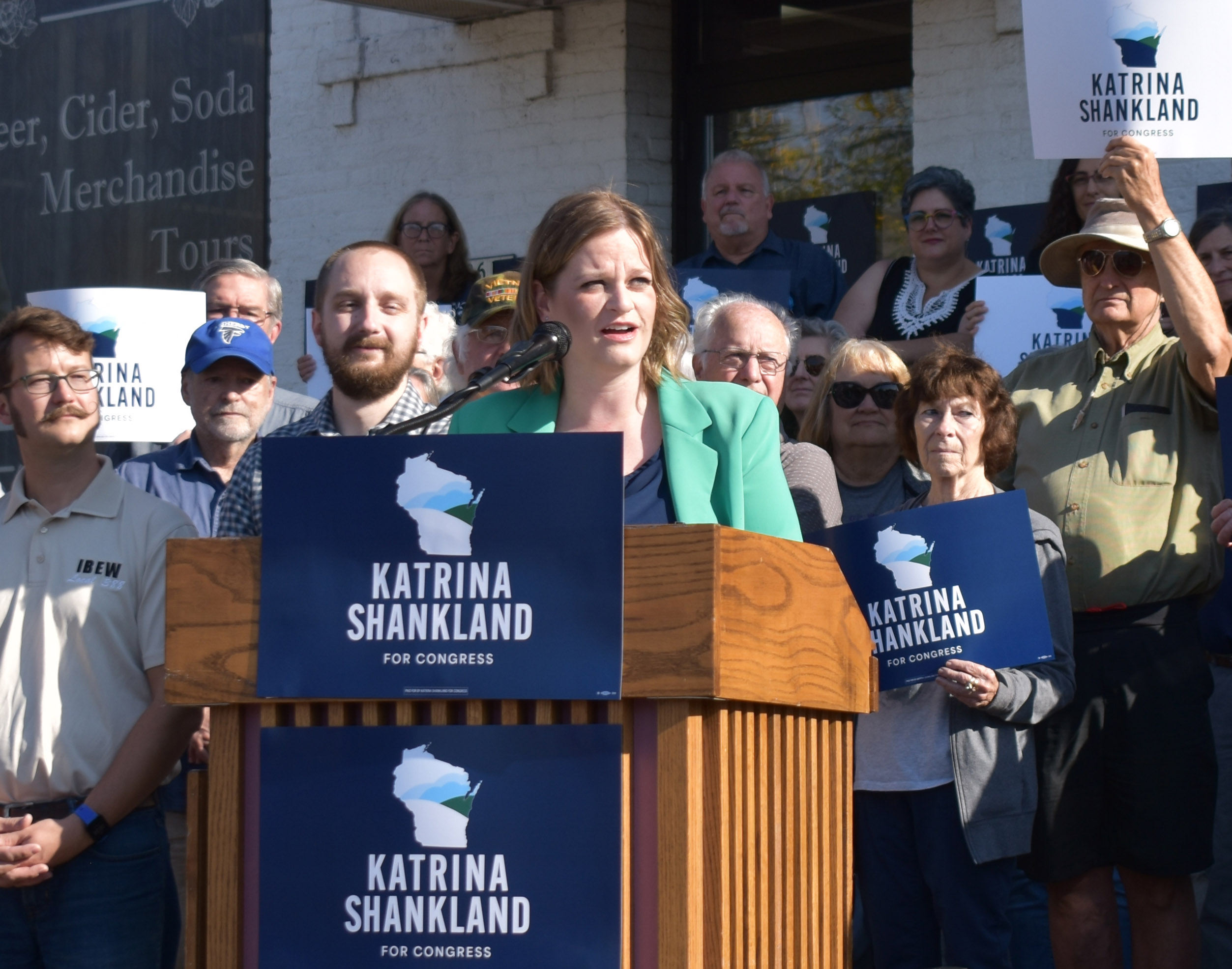 Rep. Katrina Shankland, D-Stevens Point, announces her candidacy for the 3rd Congressional District