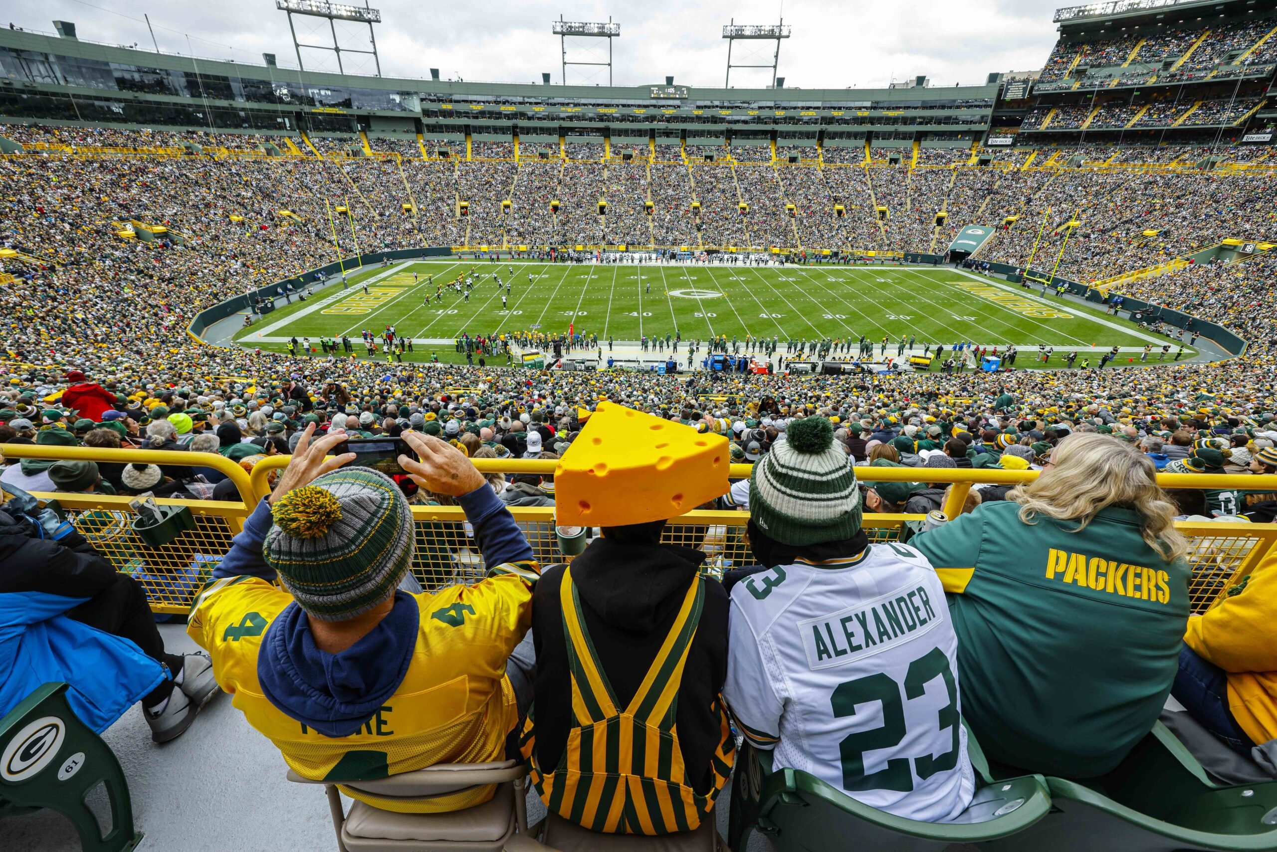 Lambeau Field in Green Bay, Wis., during an NFL game