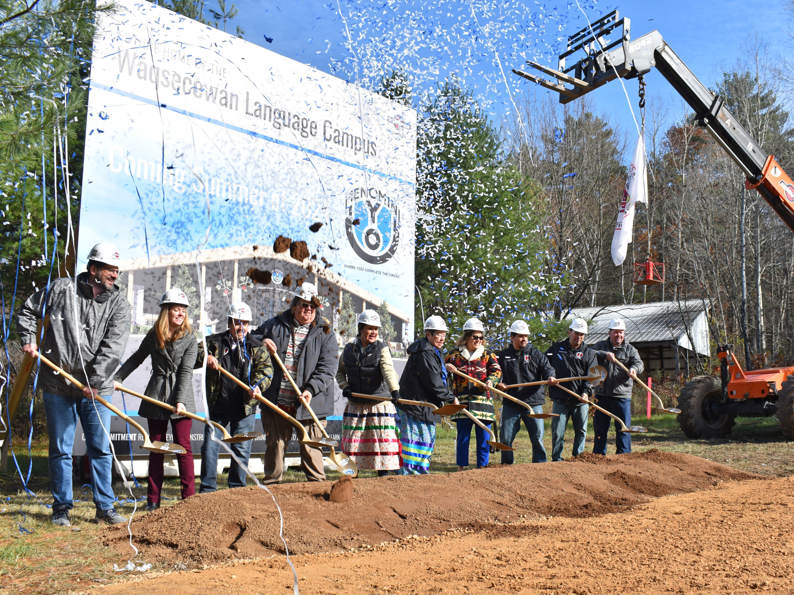 Nonprofit breaks ground on center focused on revitalizing the Menominee Tribe’s native language