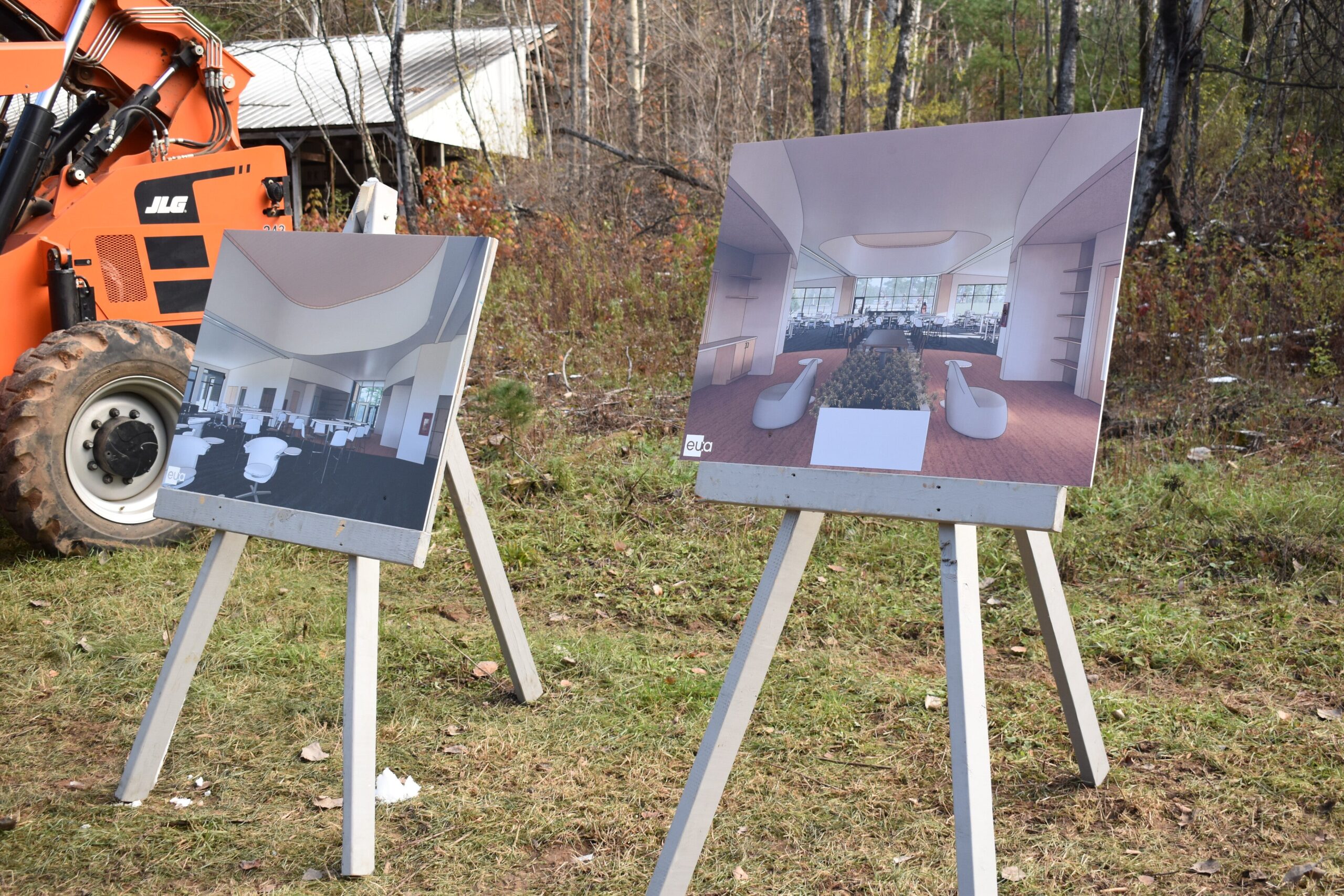 Renderings of the interior of the Wāqsecewan Language Campus