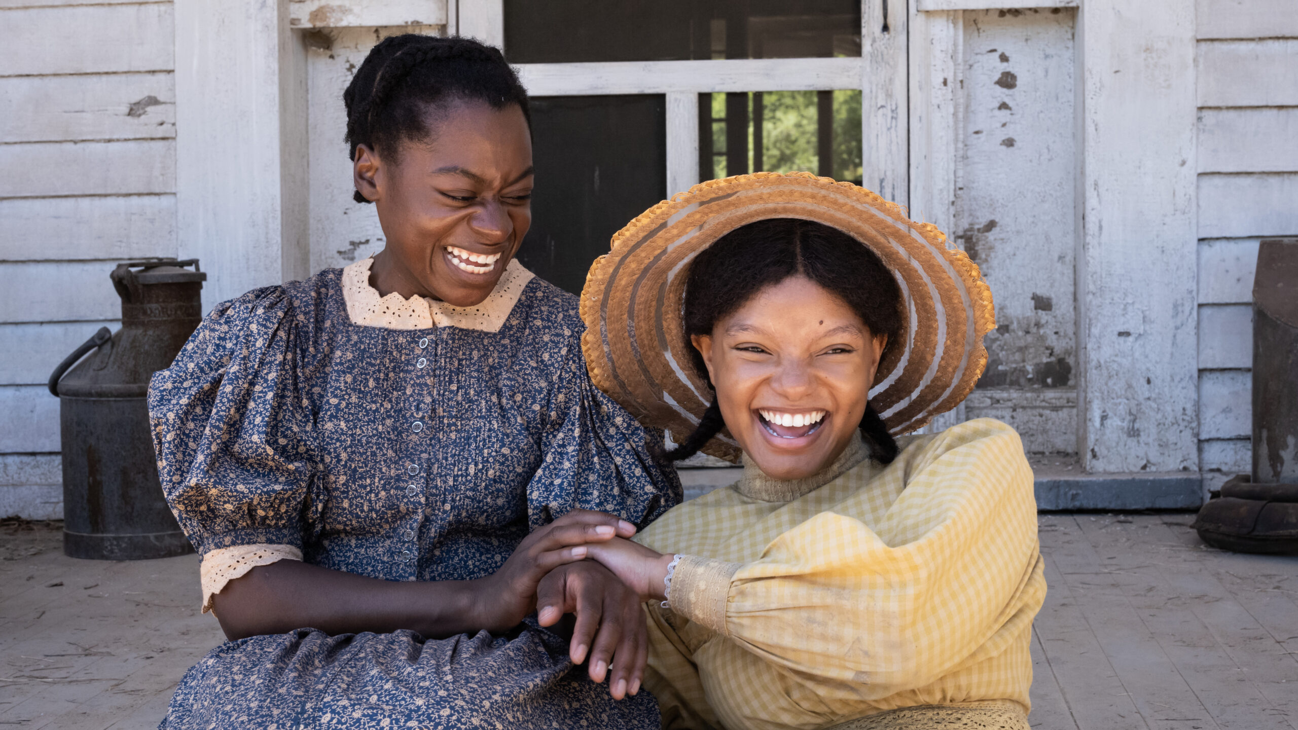 Young Celie (Phylicia Pearl Mpasi) and young Nettie (Halle Bailey) share an unbreakable bond.