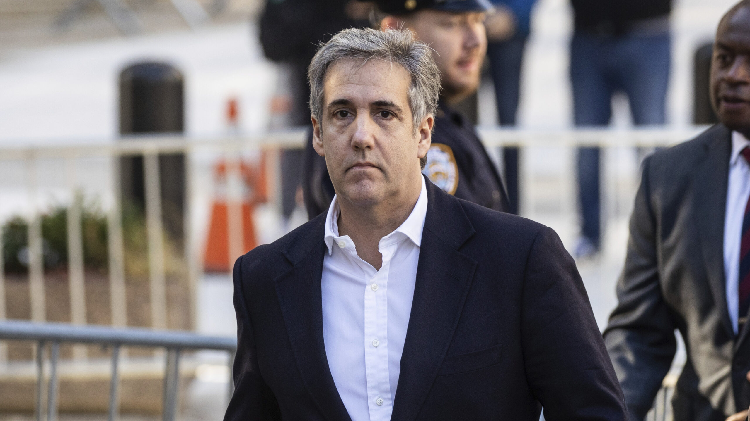 Michael Cohen arrives at New York Supreme Court for former President Donald Trump's civil business fraud trial on Oct.