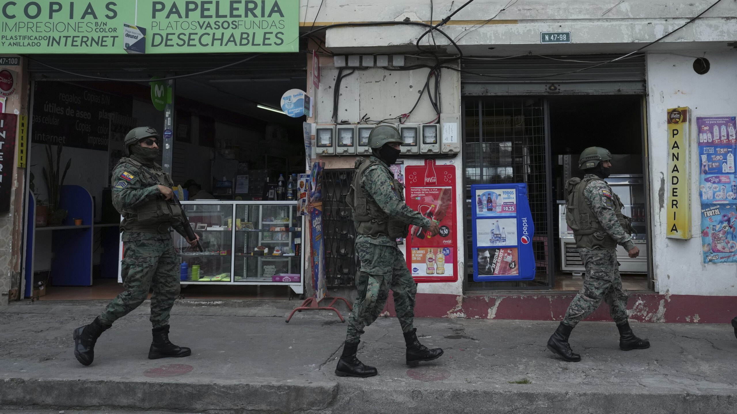 Armed men are arrested after storming an Ecuador TV studio during a live broadcast