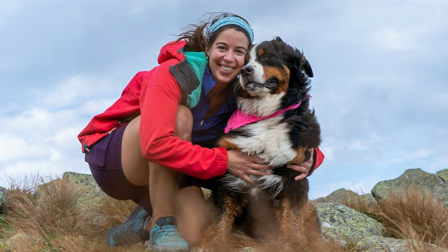 Kate Speer, on a hike with her service dog, Waffle. Her popular social media accounts feature frank discussion of mental