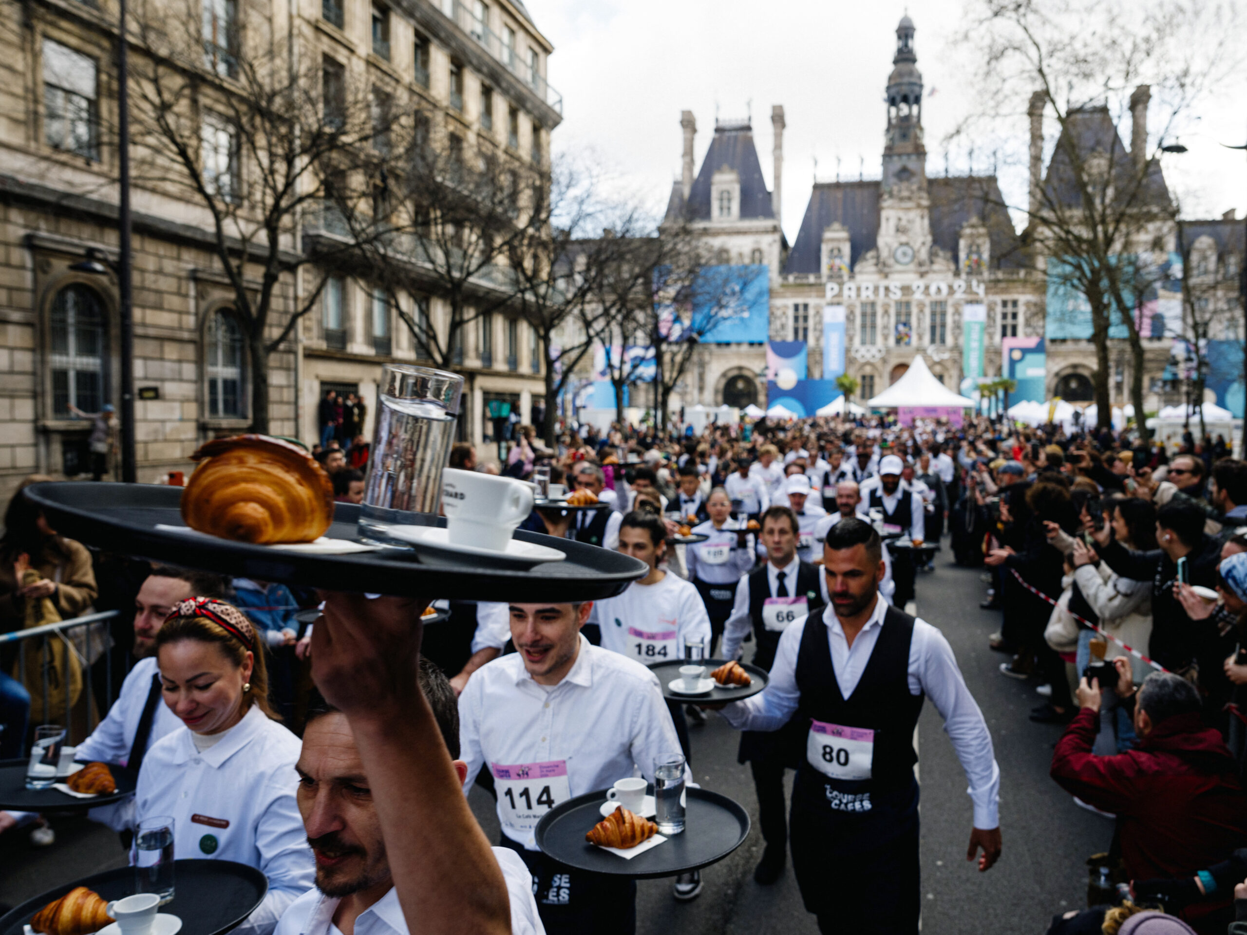 Hurry up and wait: Servers speed-walk through Paris, reviving a century-old race