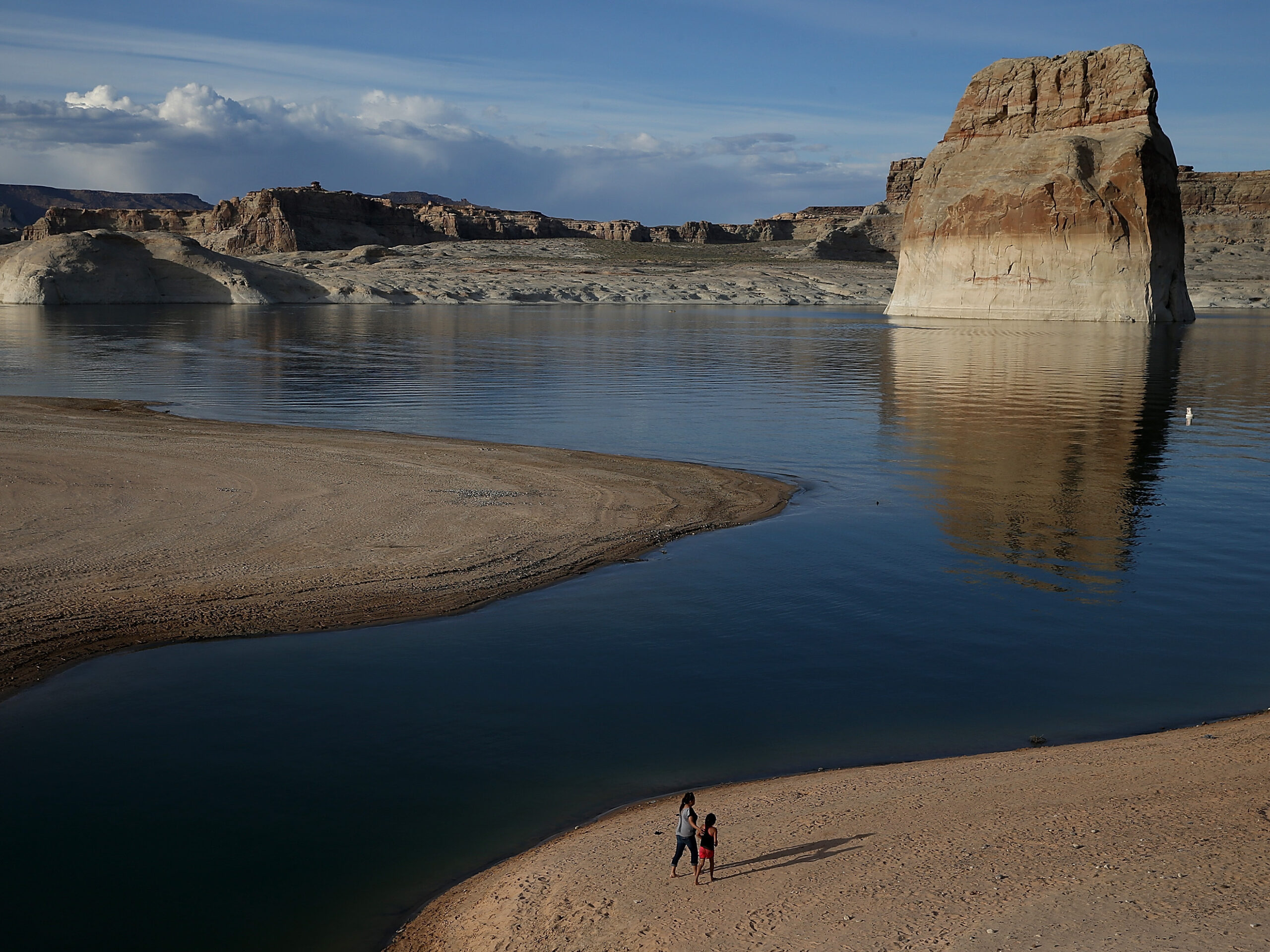 The country's two biggest reservoirs are on the Colorado River. Water levels at Lake Powell have dropped steeply during the two-decade megadrought.
