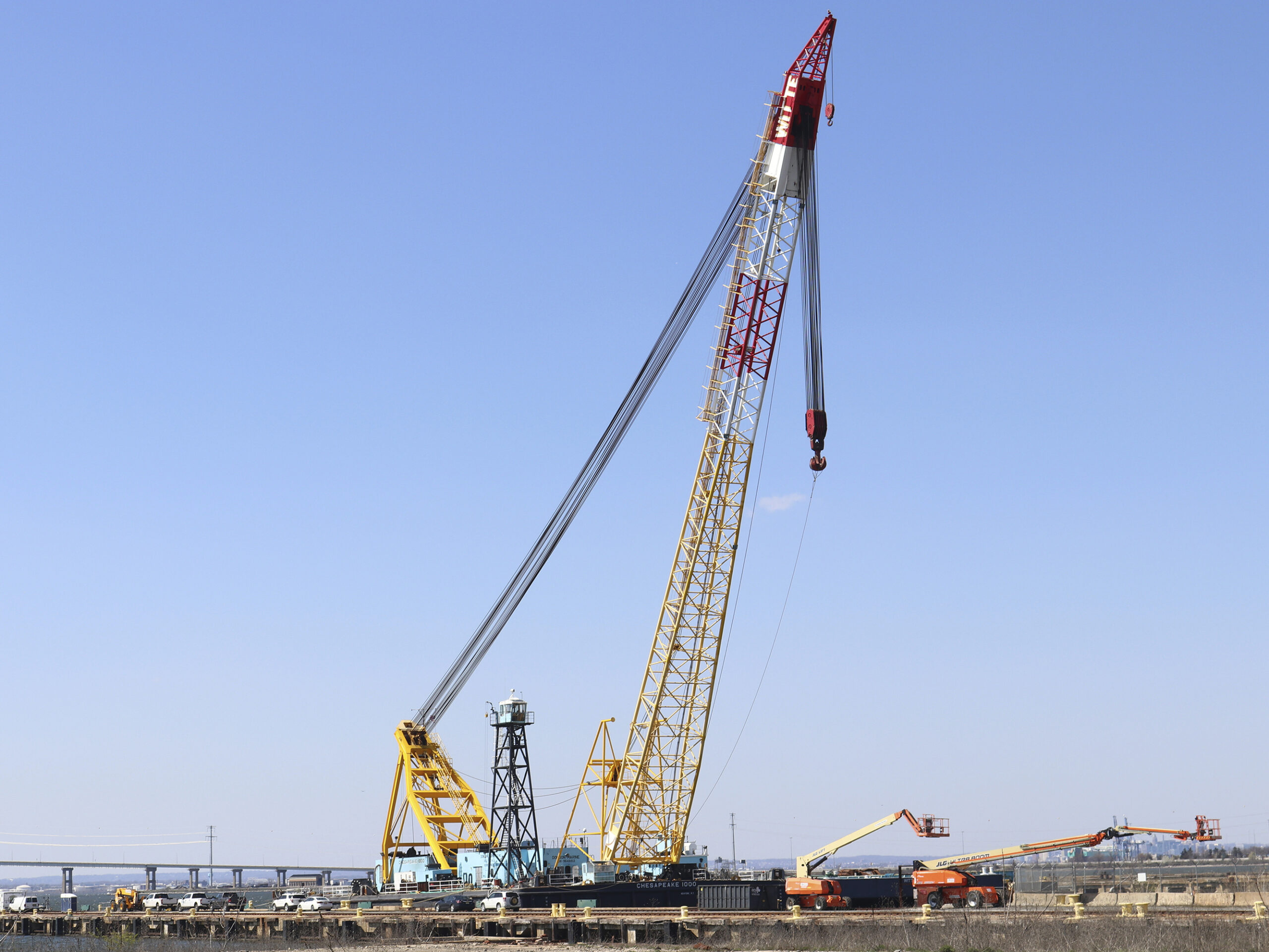 A huge crane with a CIA history helps with the Baltimore bridge cleanup