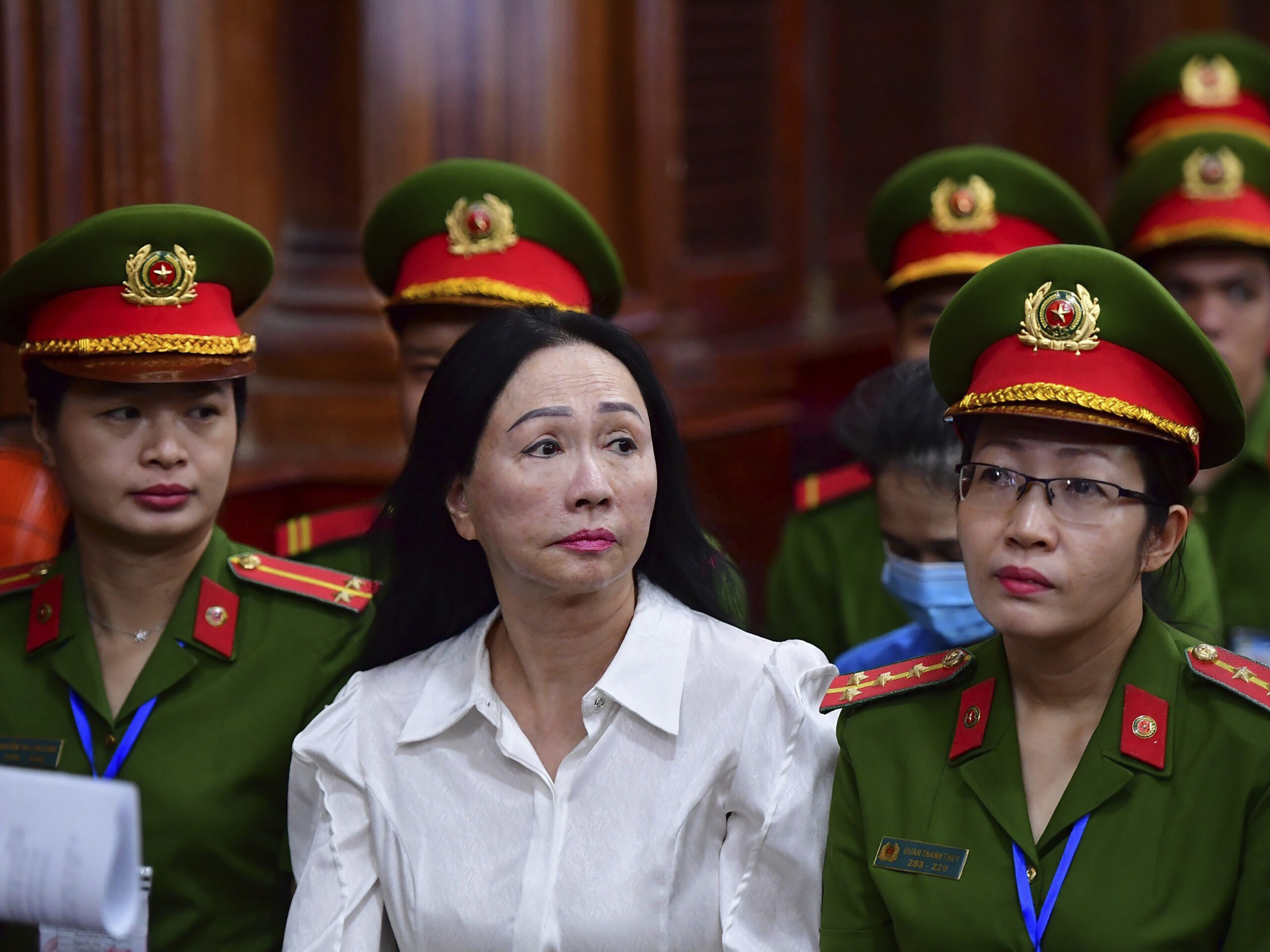 Businesswoman Truong My Lan, front center, attends a trial in Ho Chi Minh City, Vietnam on Thursday, April 11, 2024.