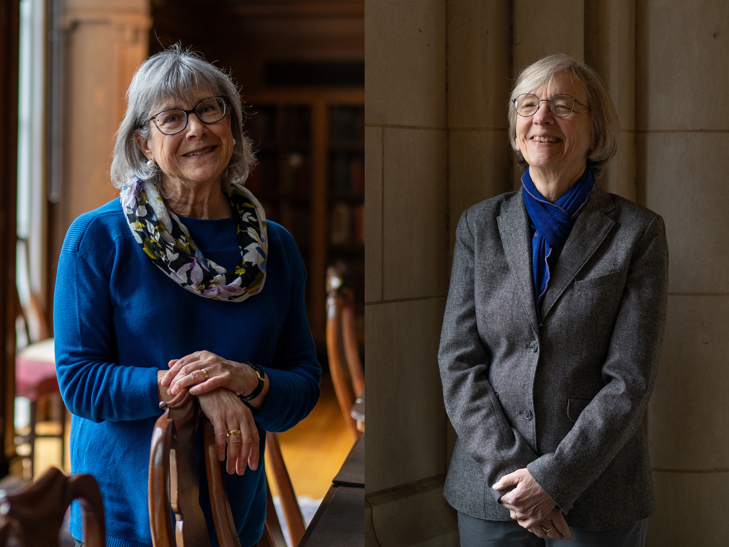 Scholars Susan Ashbrook Harvey, left, and Robin Darling Young became 'sworn siblings' after an ancient ritual at the Church of the Holy Sepulchre in Jerusalem.
