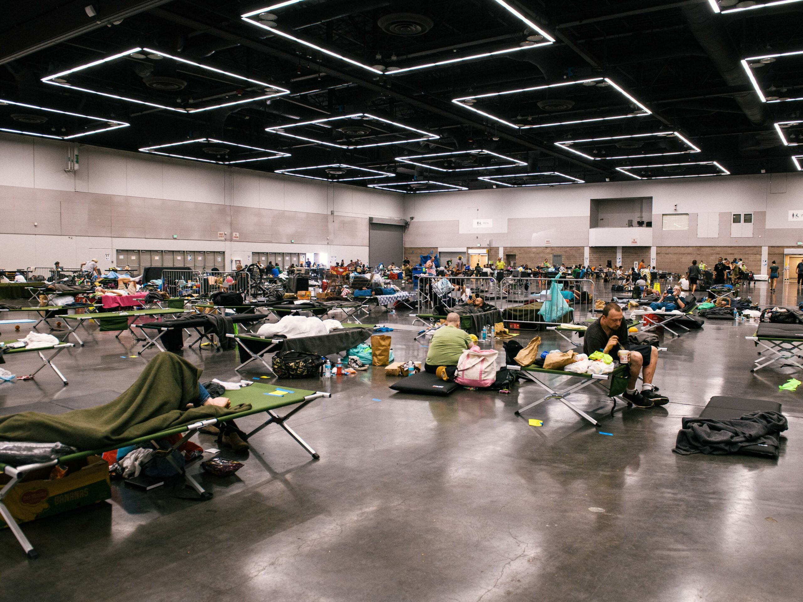 People rest at a cooling station in Portland, Oregon during the deadly Northwest heat dome of 2021. Climate change has made heat risks more dangerous across the country. A new heat forecasting tool could help people stay safe.